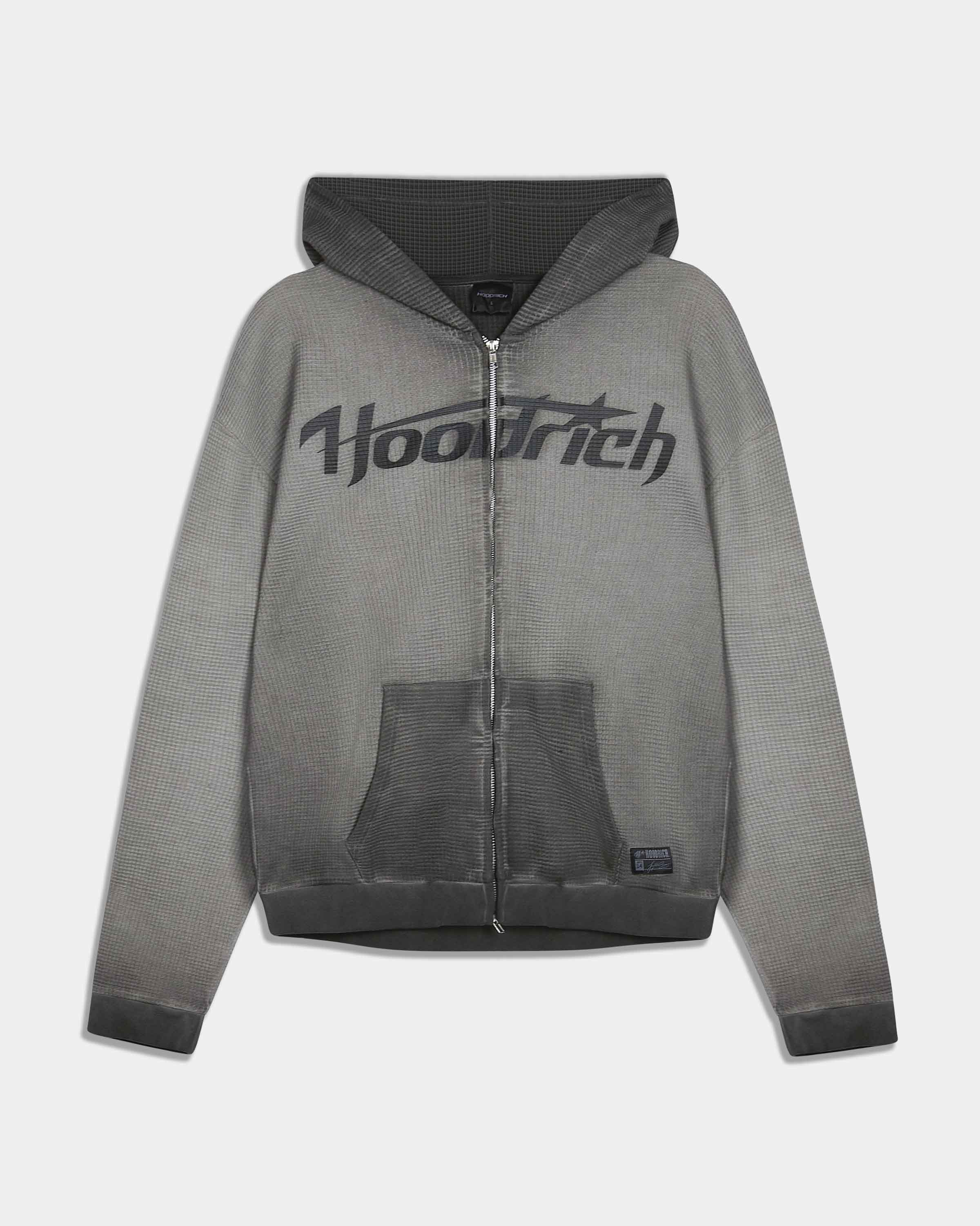 Fuel Zip Through Hoodie - Grey/Black