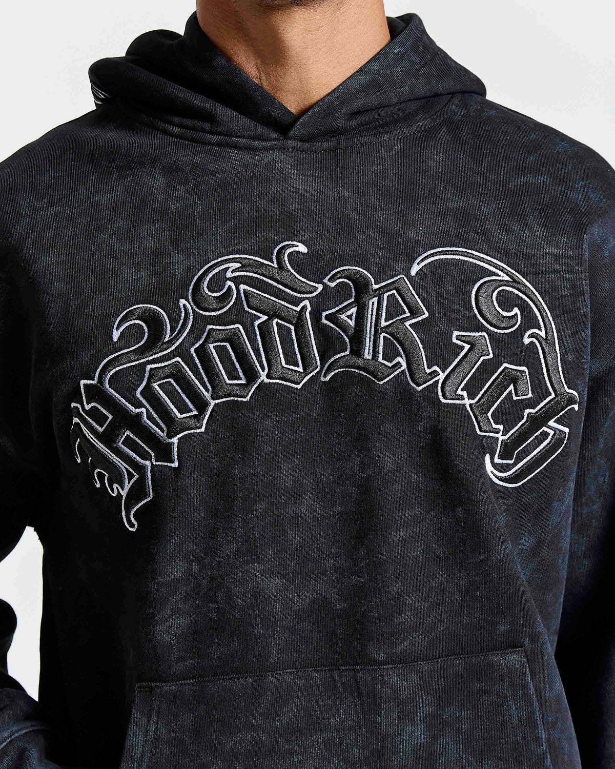 Nocturn Oversized Hoodie - Black/White