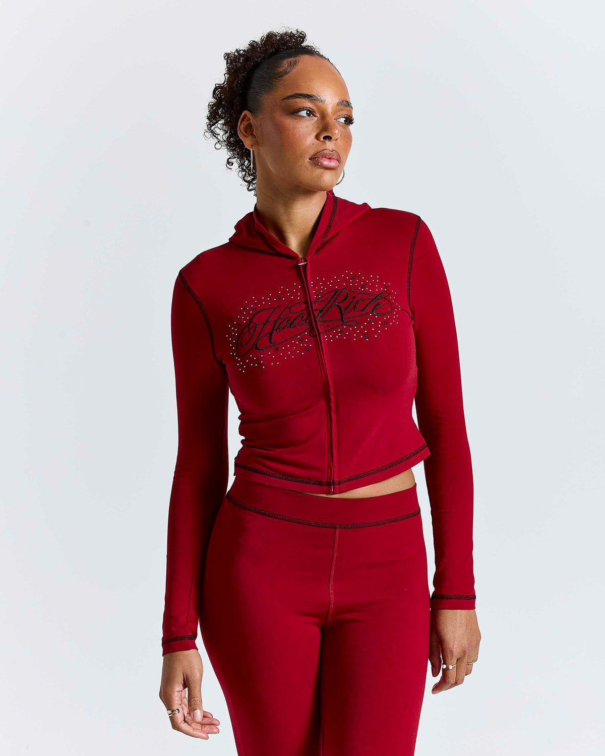 Women's Gleam Full Tracksuit - Red/Black