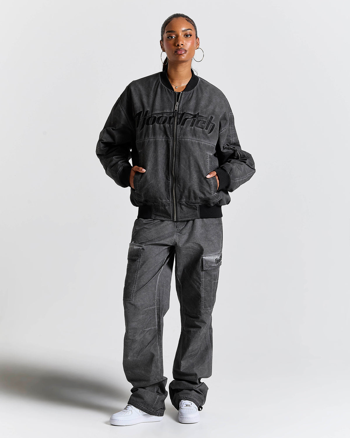Pantalones cargo de ripstop Cast - Negro lavado