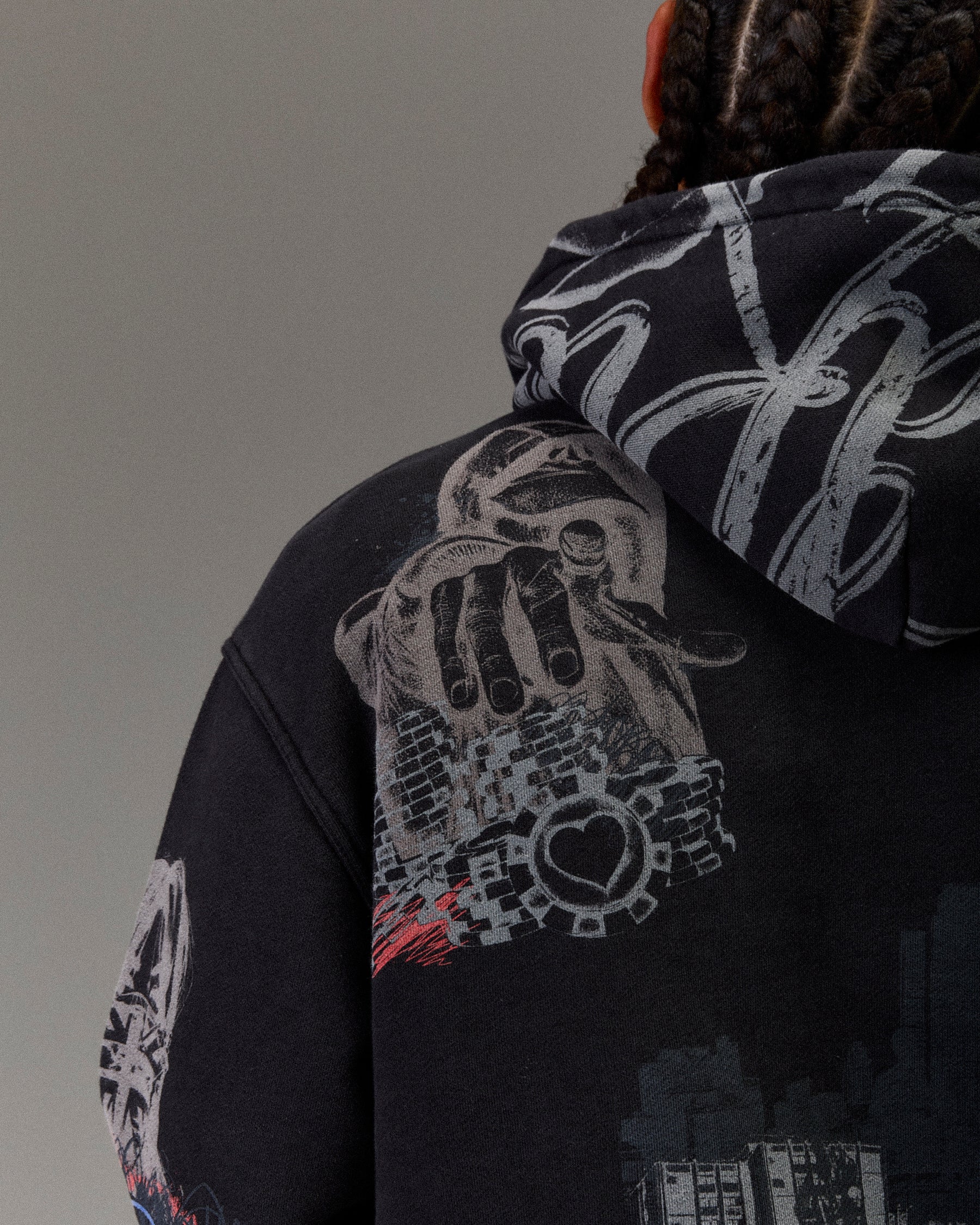 The Winner's Circle Oversized Hoodie - Black Wash