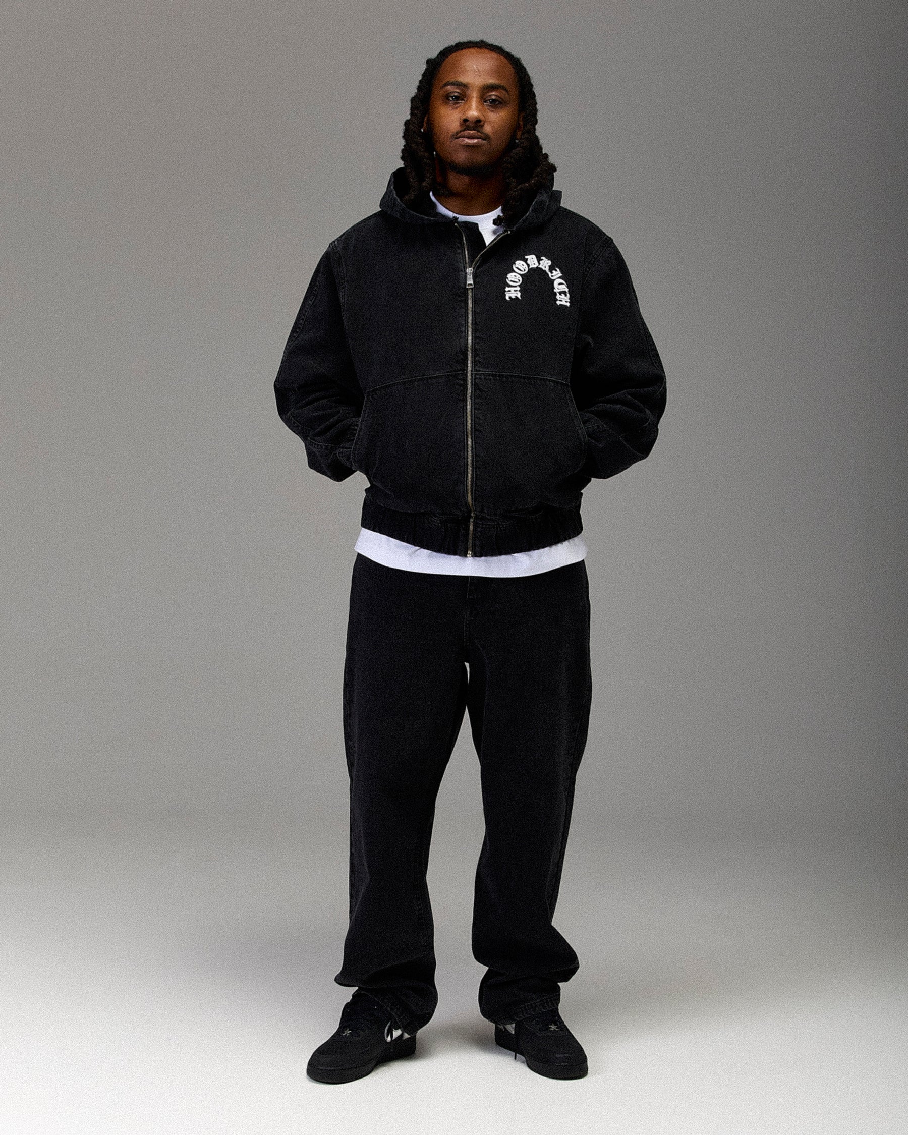 The Winner's Circle Denim Trousers - Black/White