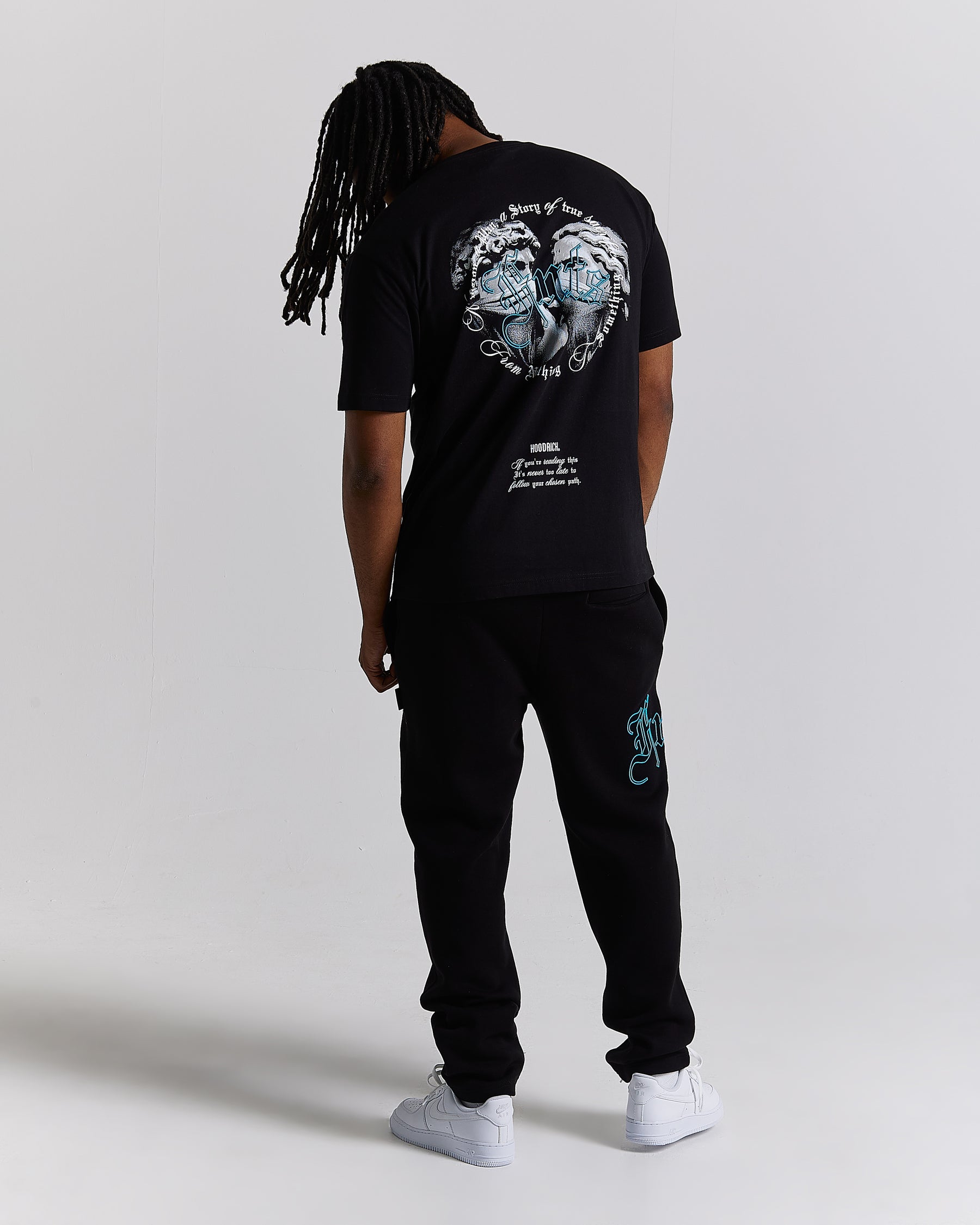 Conquer T-Shirt - Black/White/Blue