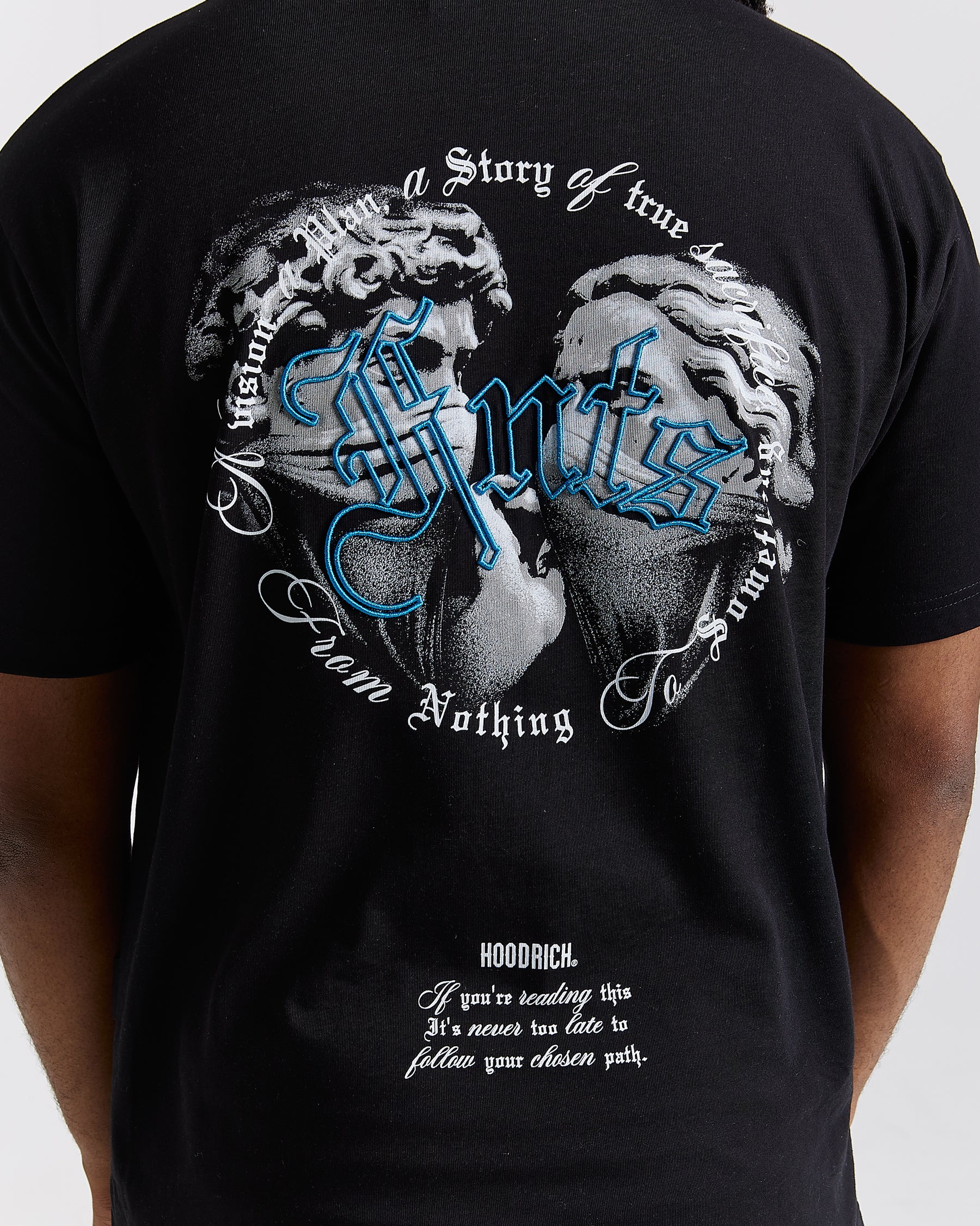 Conquer T-Shirt - Black/White/Blue