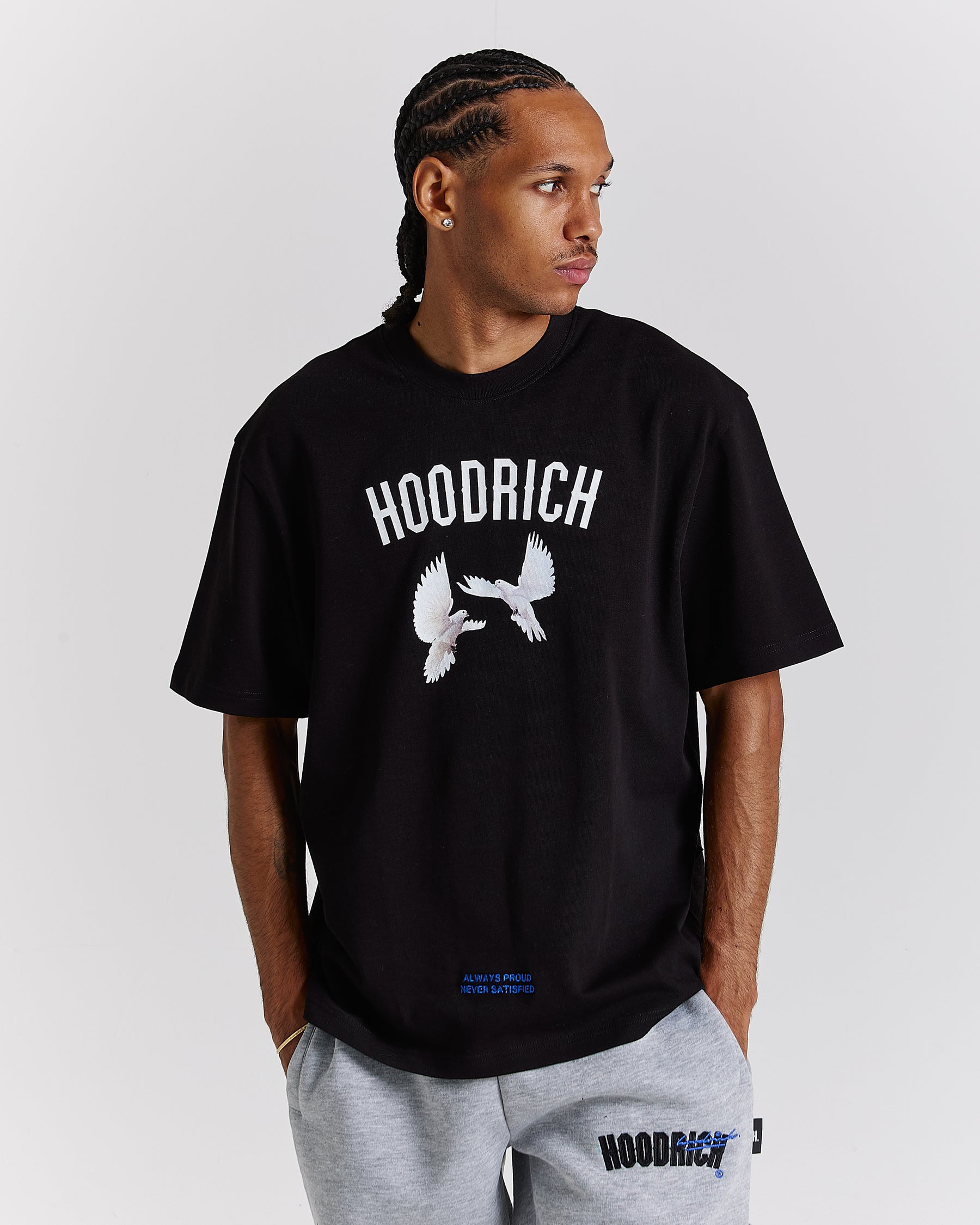 Take Flight Oversized T-Shirt - Black/White/Blue