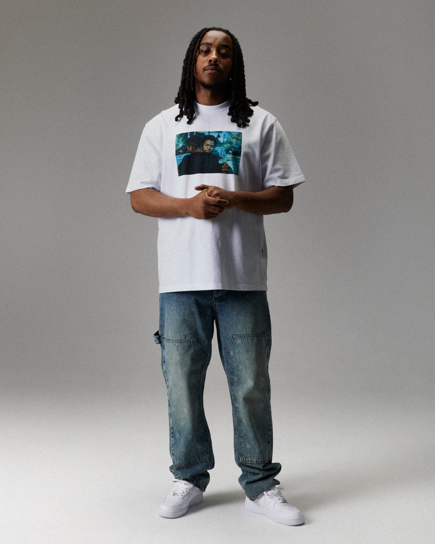 Grit Boyz N The Hood T-Shirt - White/Black