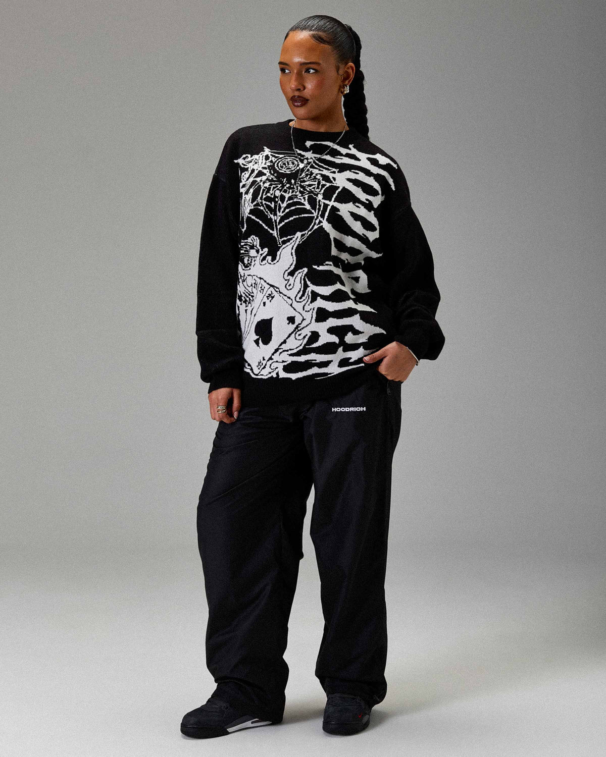 The Winner's Circle Wreckage Knitwear Sweater - Black/white