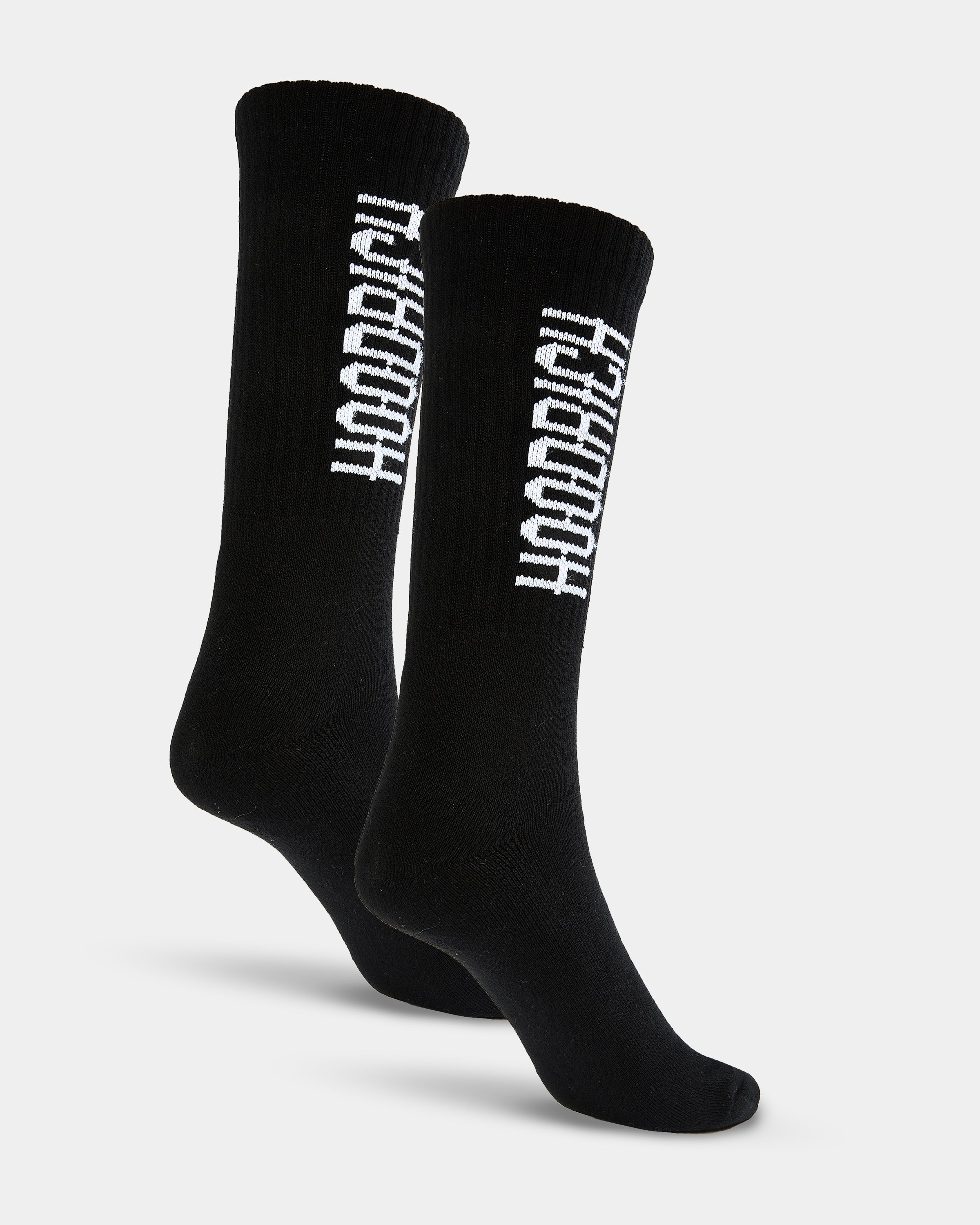 Core 3 Pack Crew Socks - Black/White