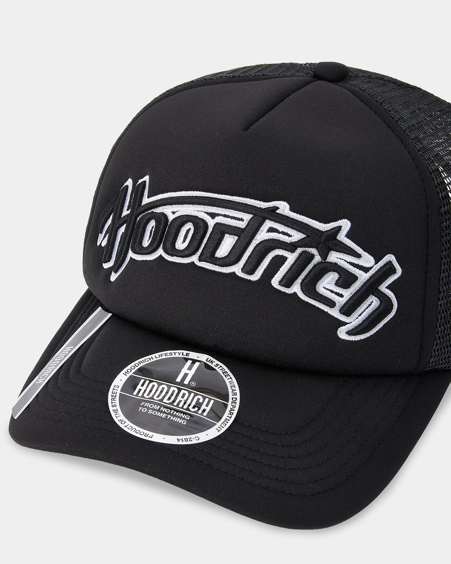Galaxy 5 Panel Trucker Cap - Black/White