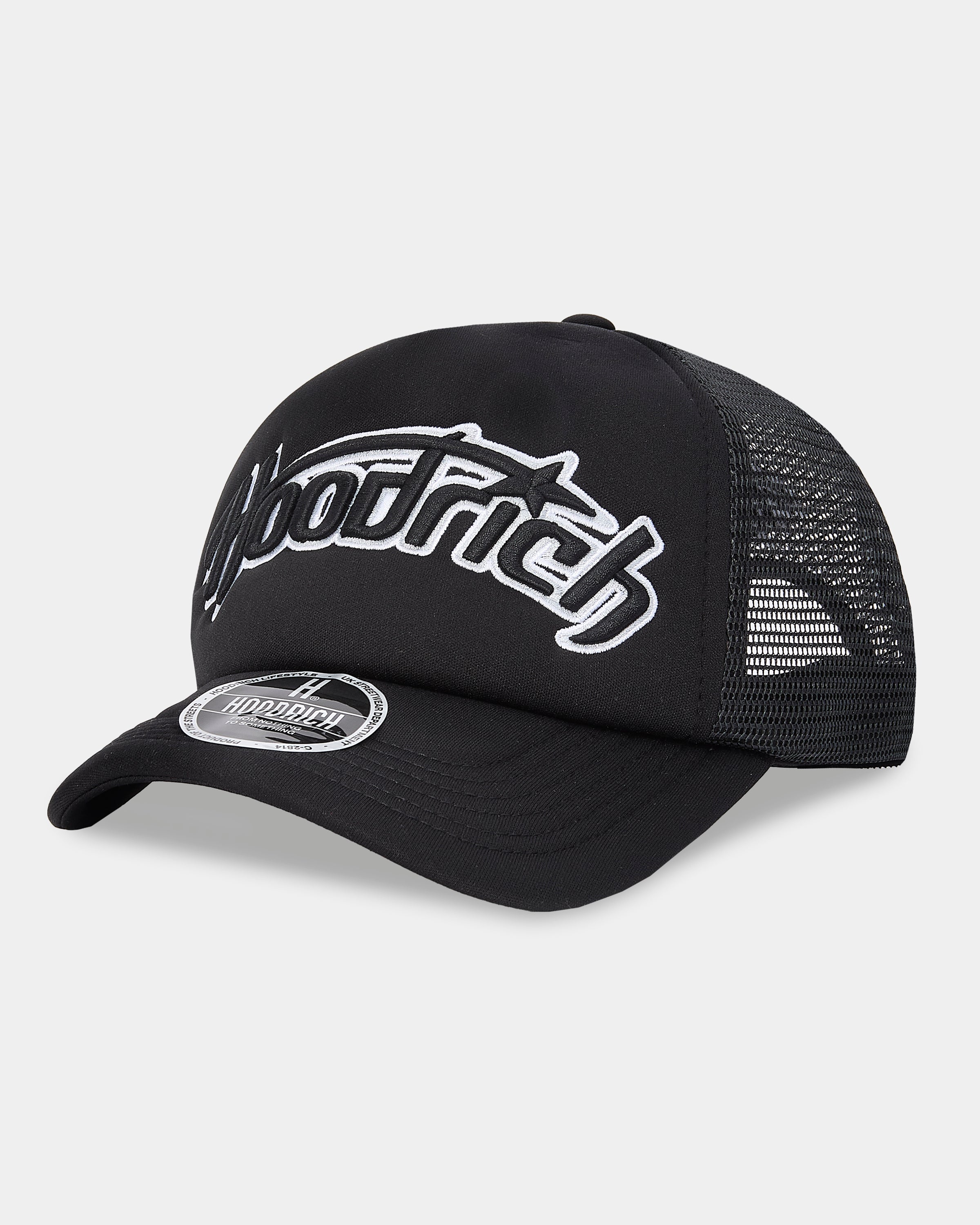 Galaxy 5 Panel Trucker Cap - Black/White