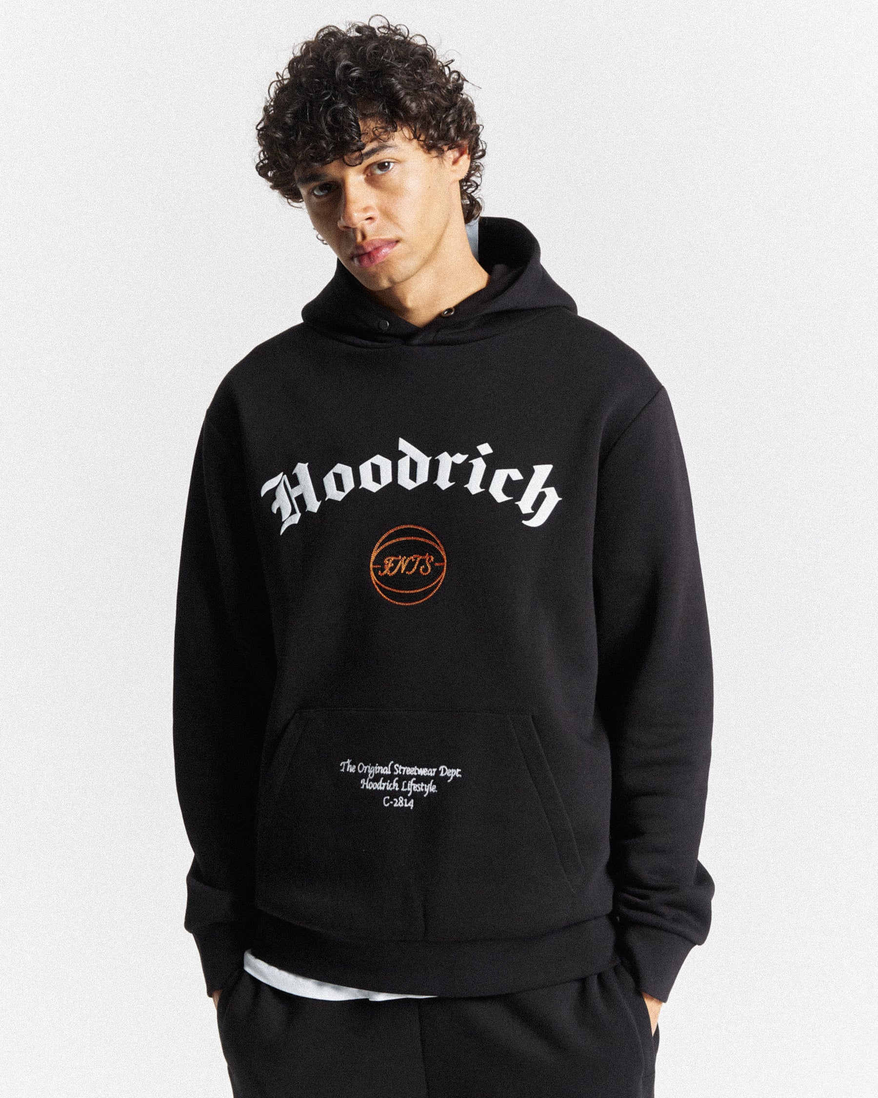 Net Hoodie - Black/White/Orange