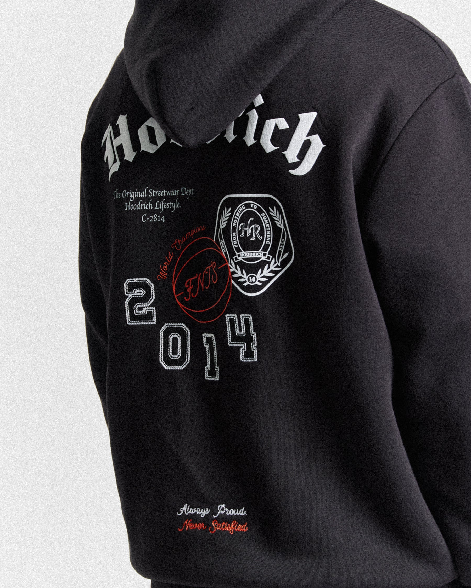 Net Hoodie - Black/White/Orange