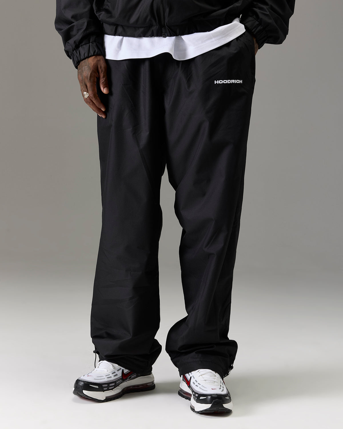 The Winner's Circle Ripstop Woven Pant - Black/White