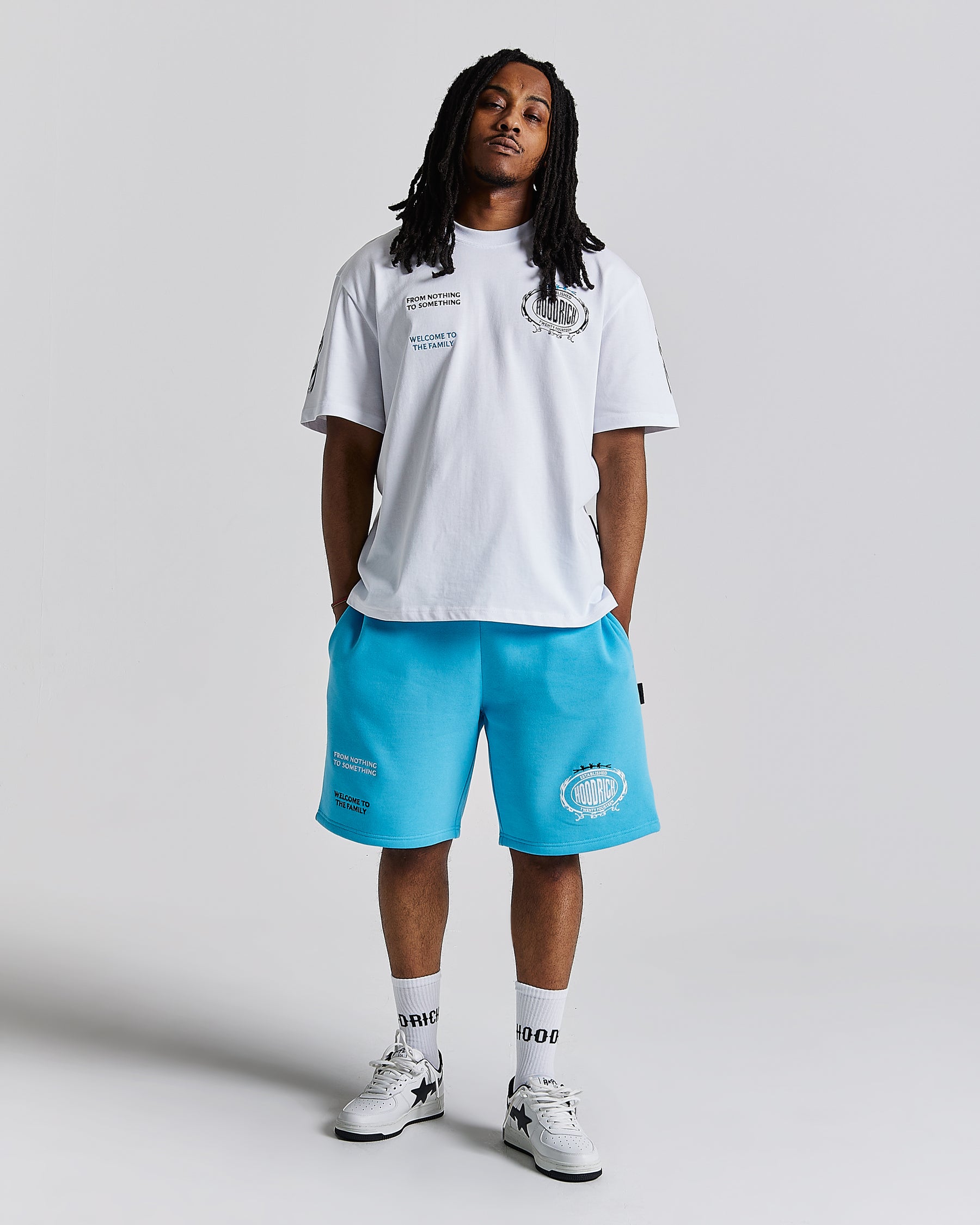 Noir Oversized T-Shirt - White/Black/Blue
