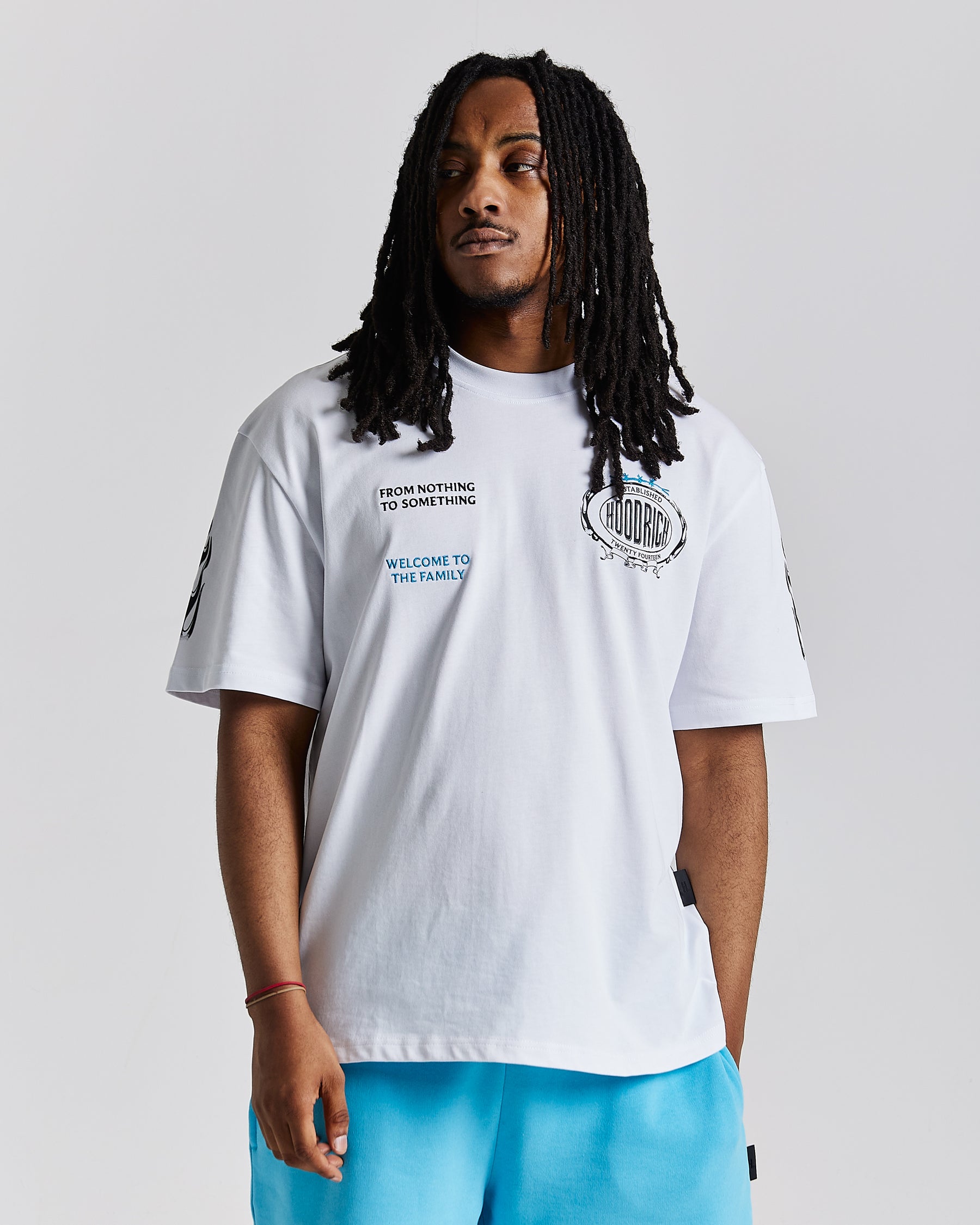 Noir Oversized T-Shirt - White/Black/Blue