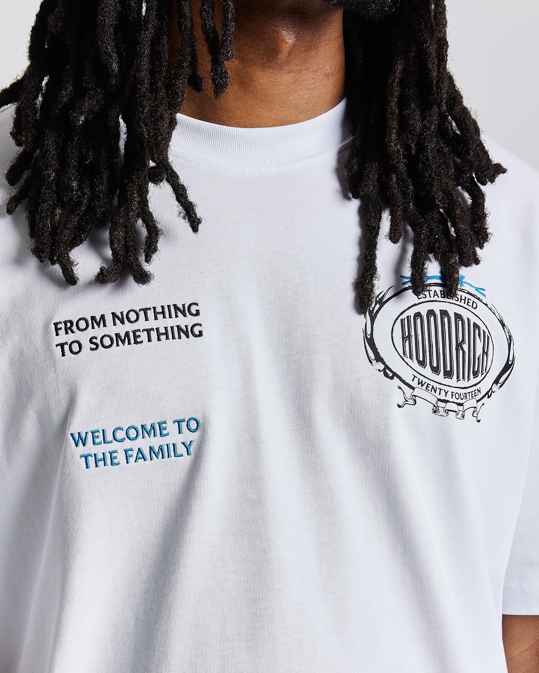 Noir Oversized T-Shirt - White/Black/Blue