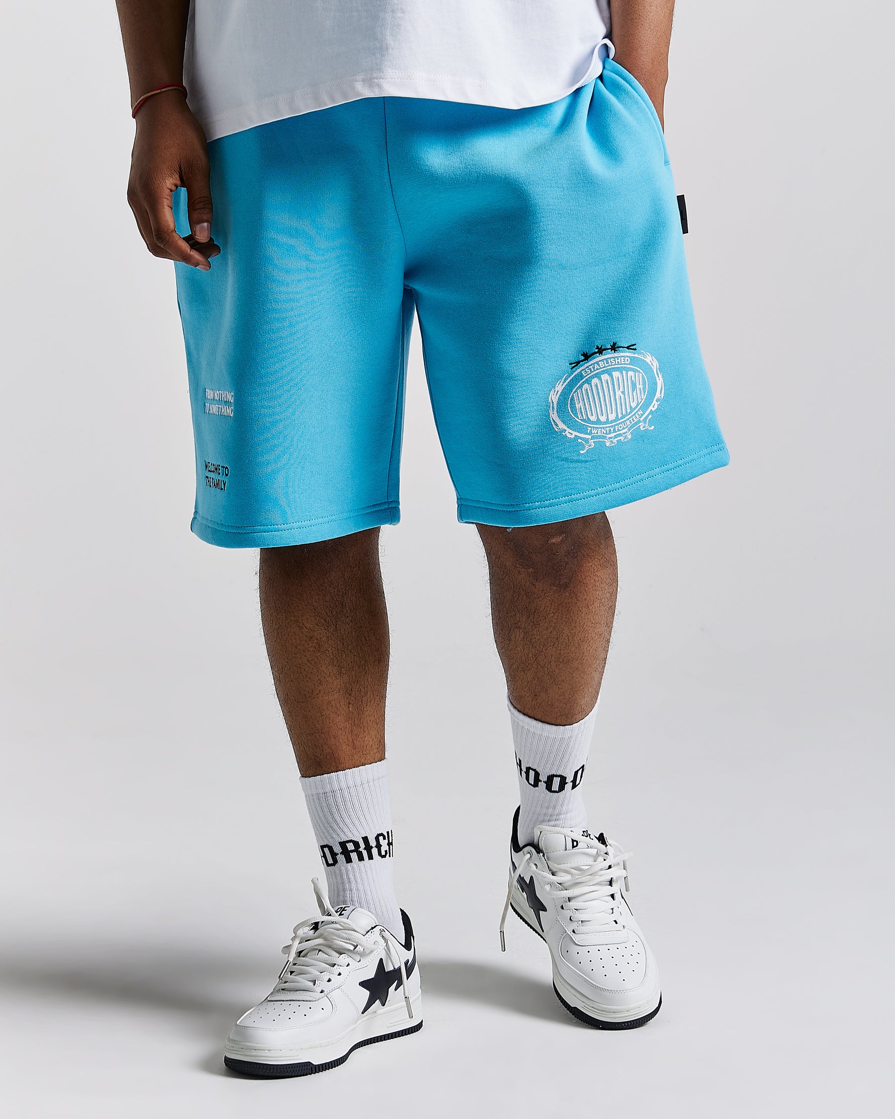 Noir Oversized Shorts - Blue/White/Black