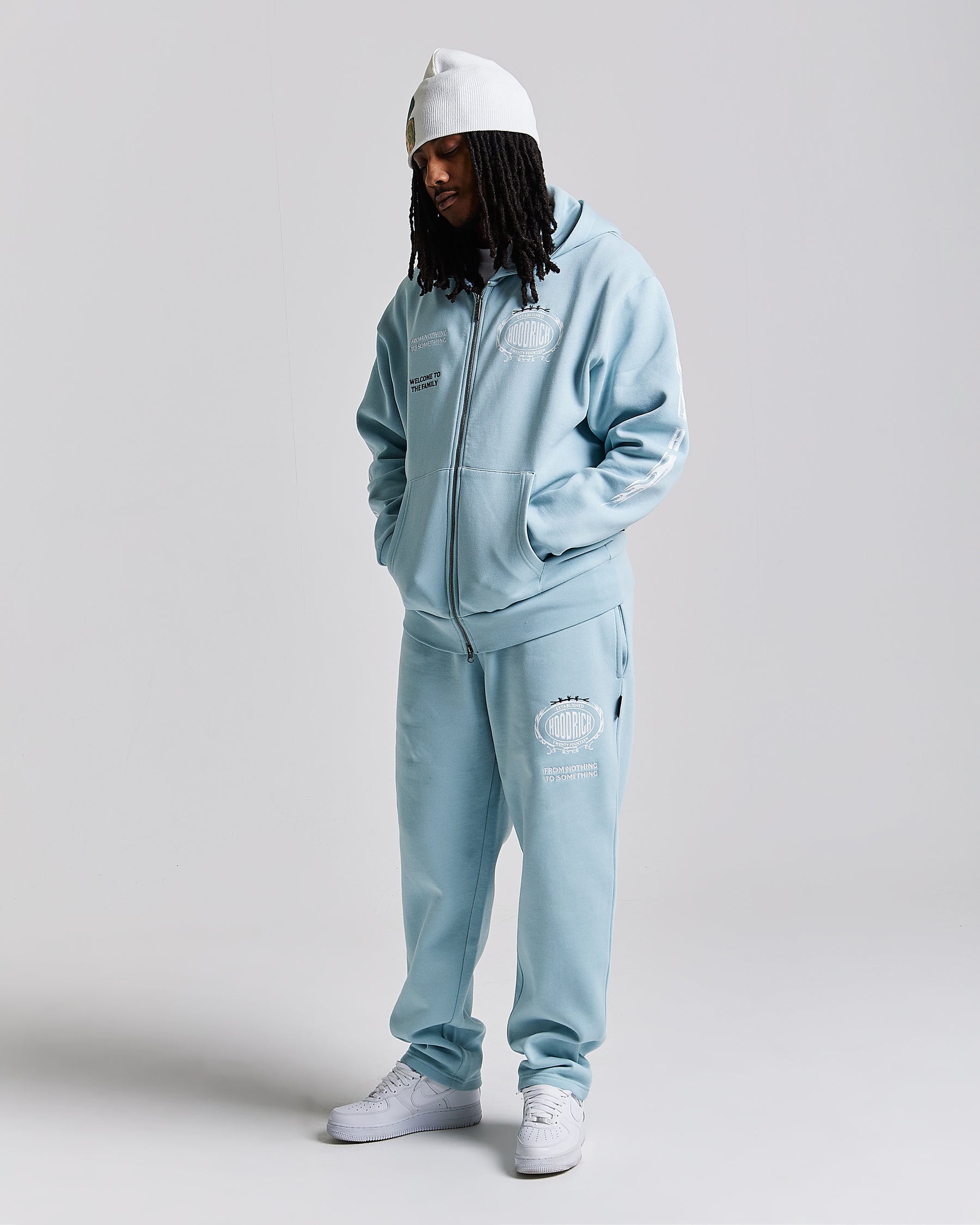 Noir Oversized Jogger - Blue/White