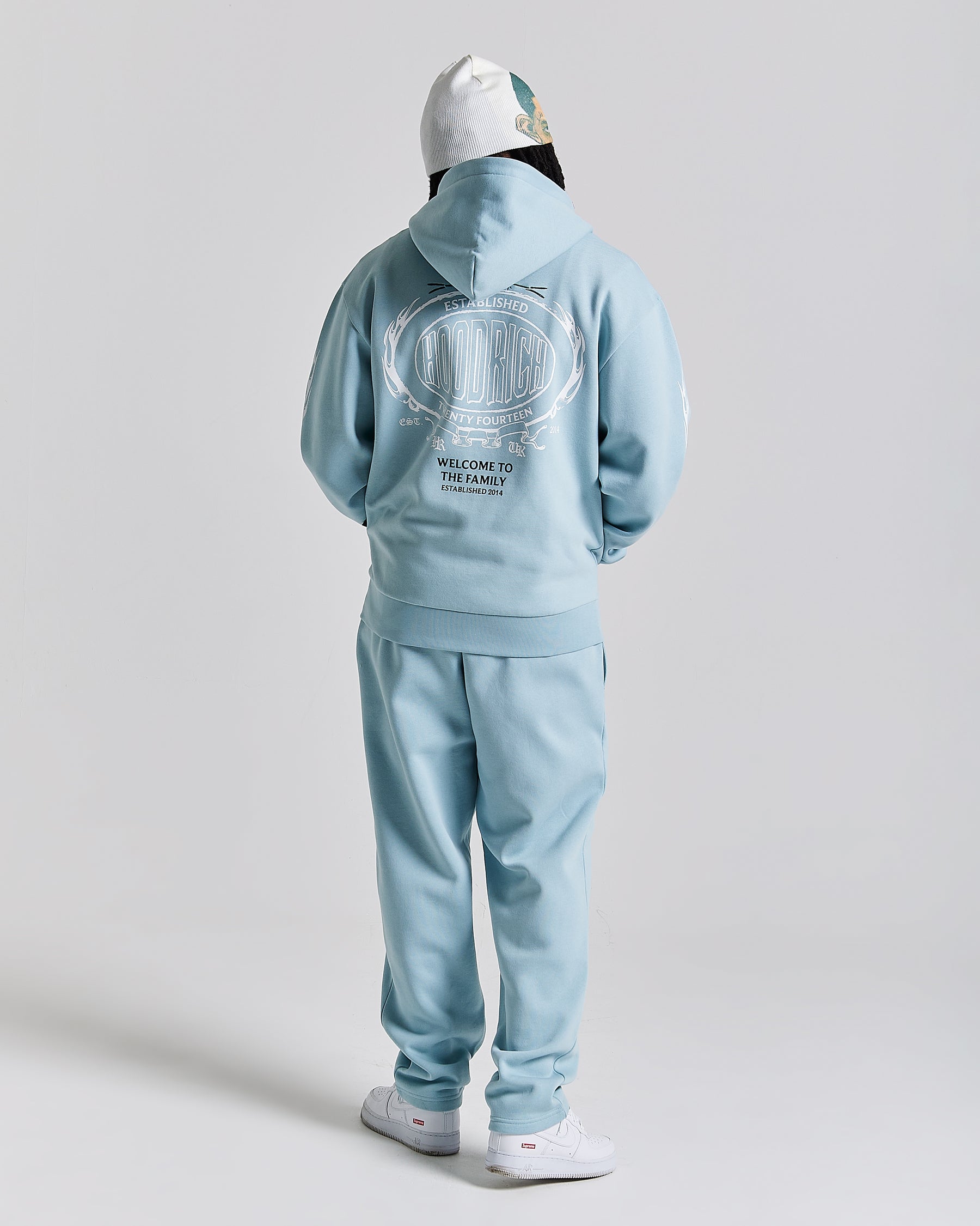 Noir Oversized Jogger - Blue/White