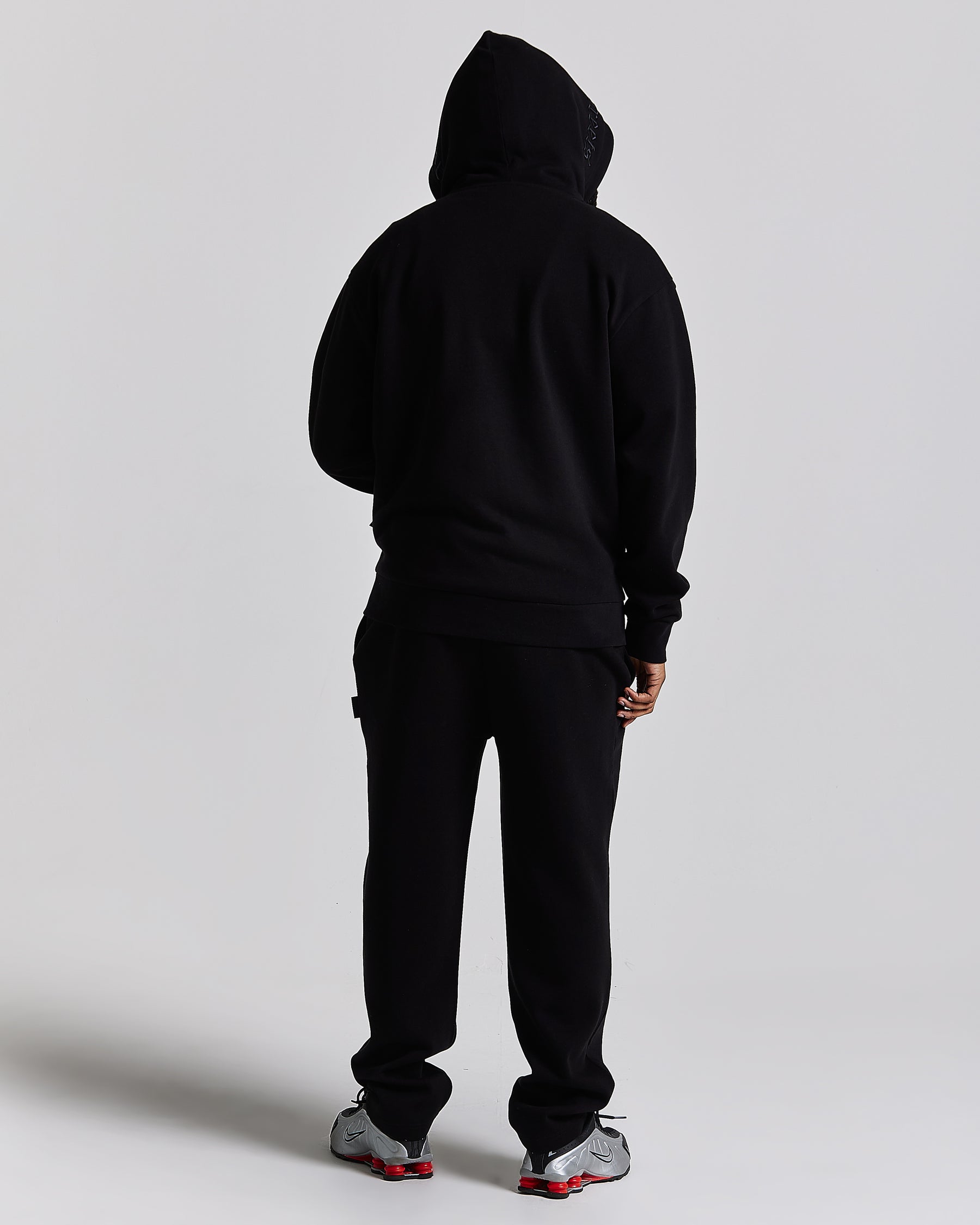 Iron Oversized Open Hem Joggers - Black/Grey/White