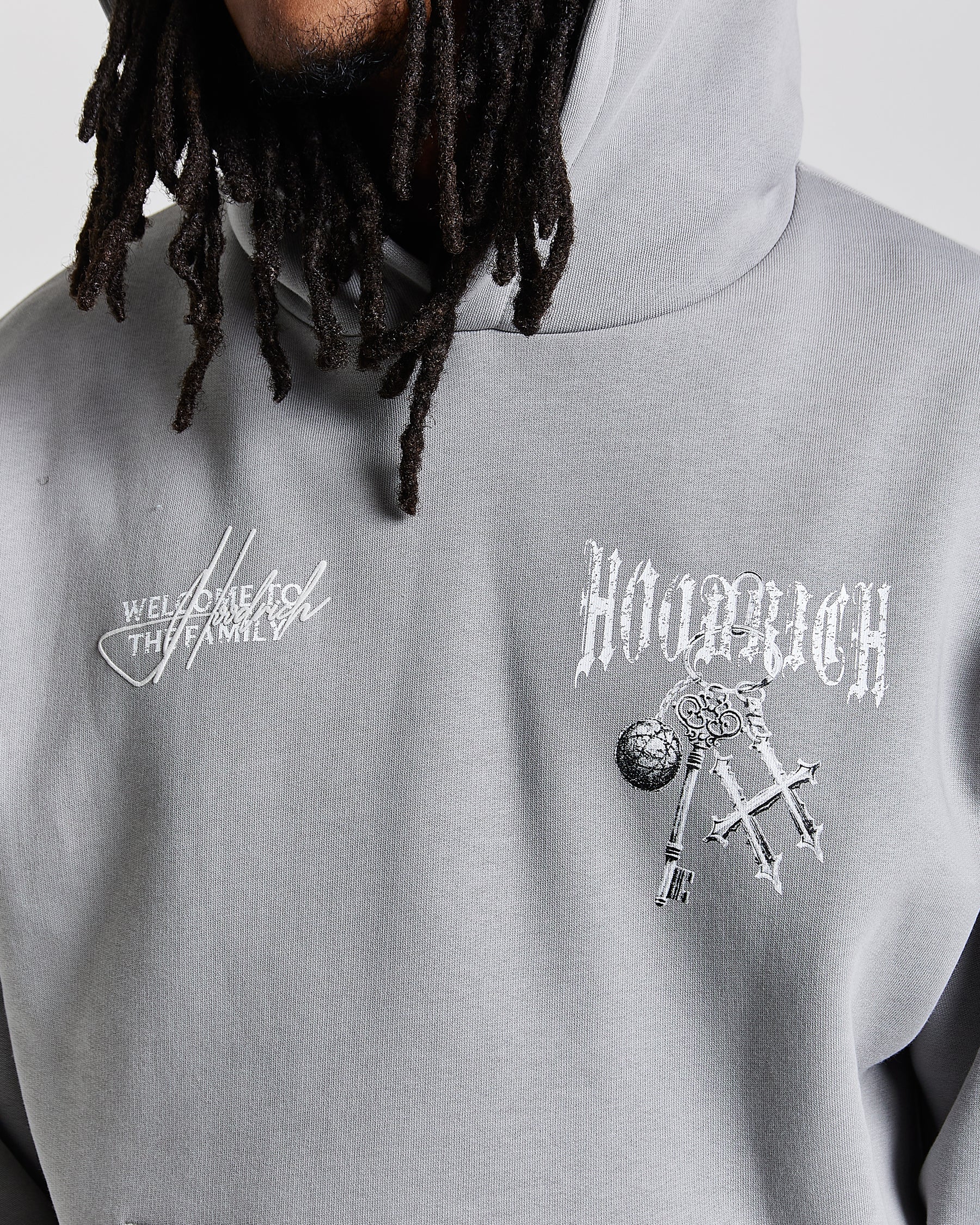 Rite Oversized Hoodie - Grey/White