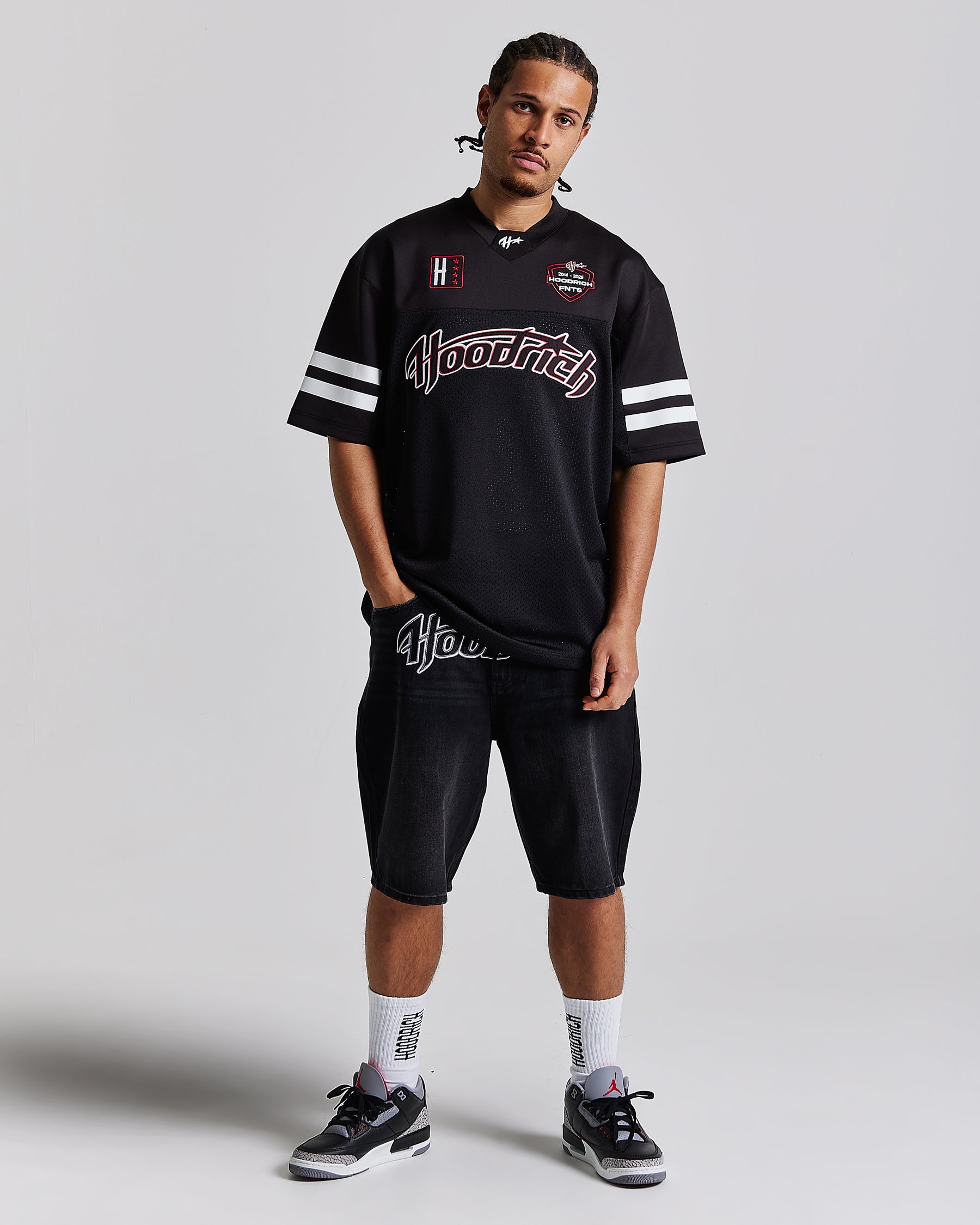 Galaxy Oversized Mesh Jersey - Black/White/Red