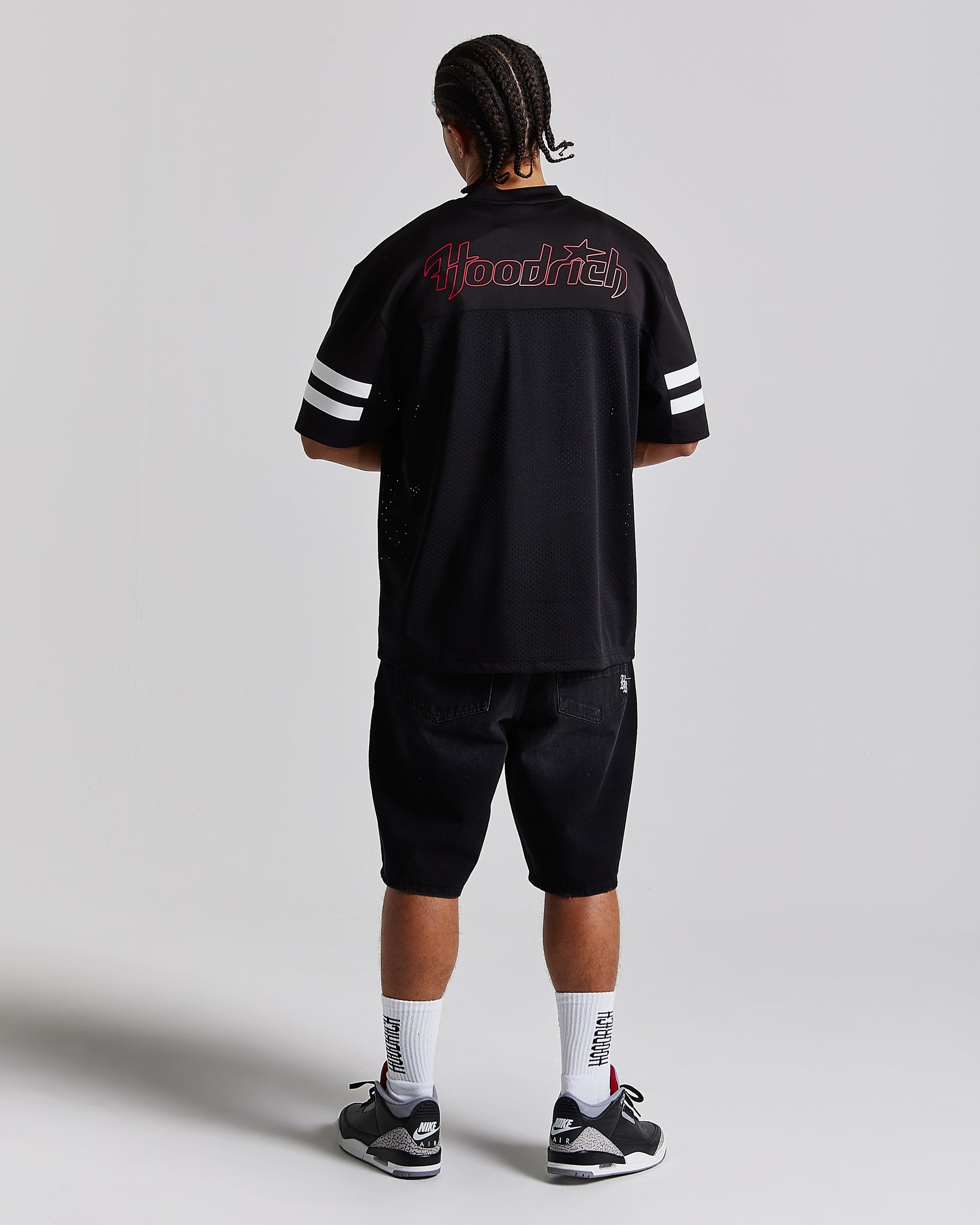Galaxy Oversized Mesh Jersey - Black/White/Red