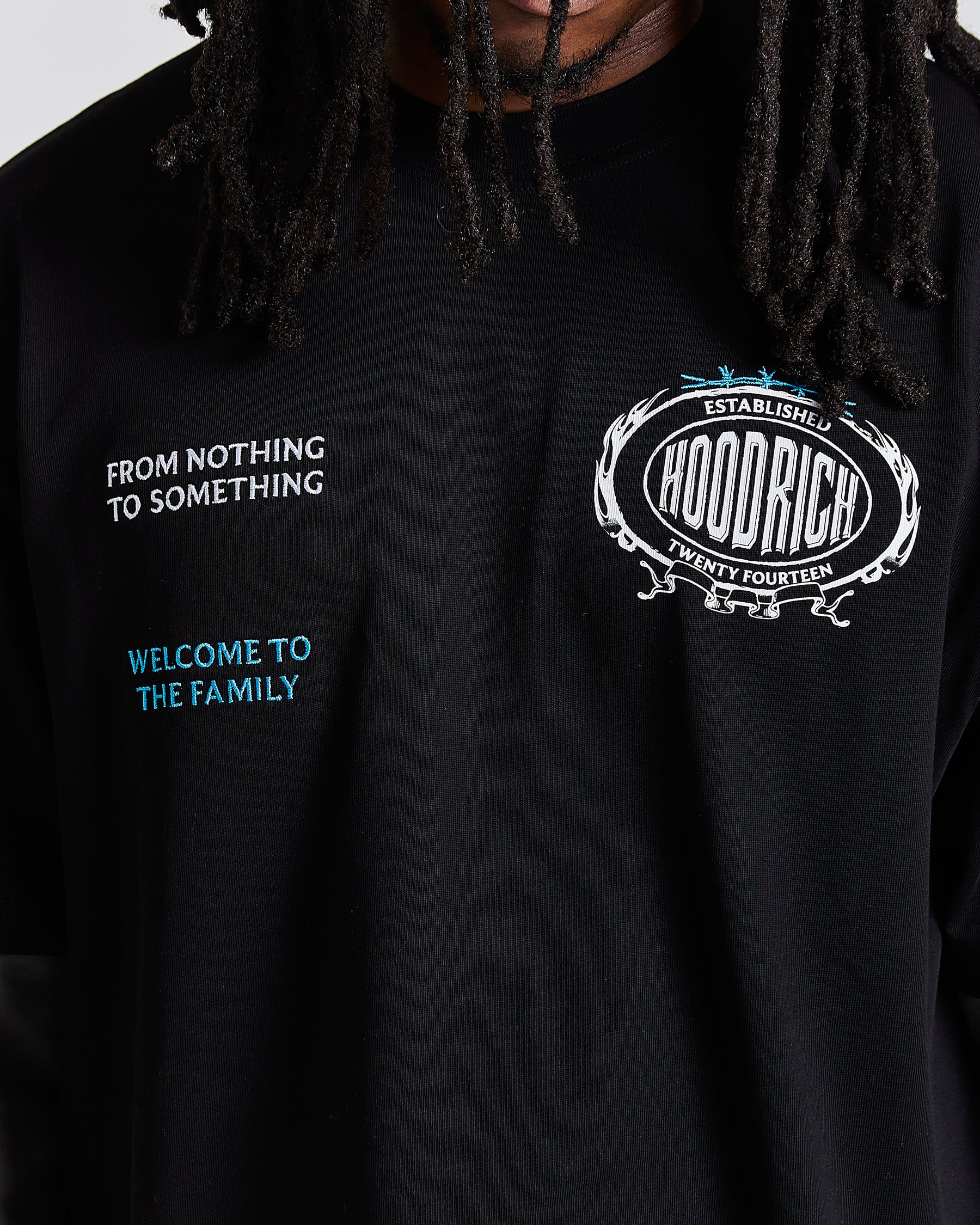 Noir Oversized Long Sleeve T-Shirt - Black/Grey/White