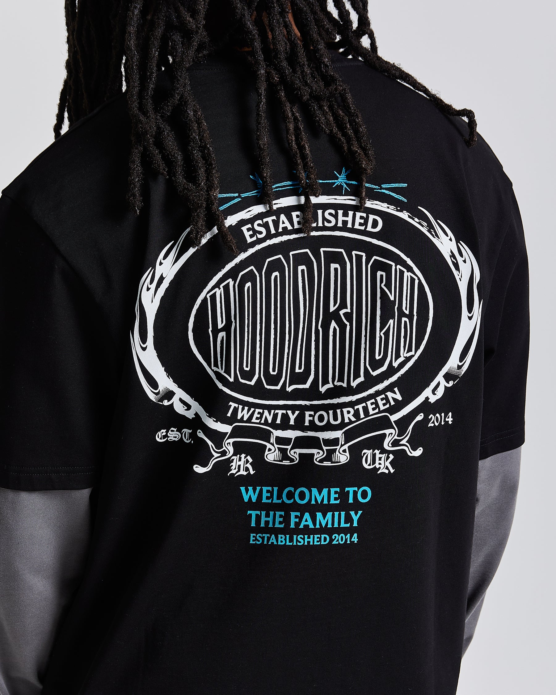 Noir Oversized Long Sleeve T-Shirt - Black/Grey/White