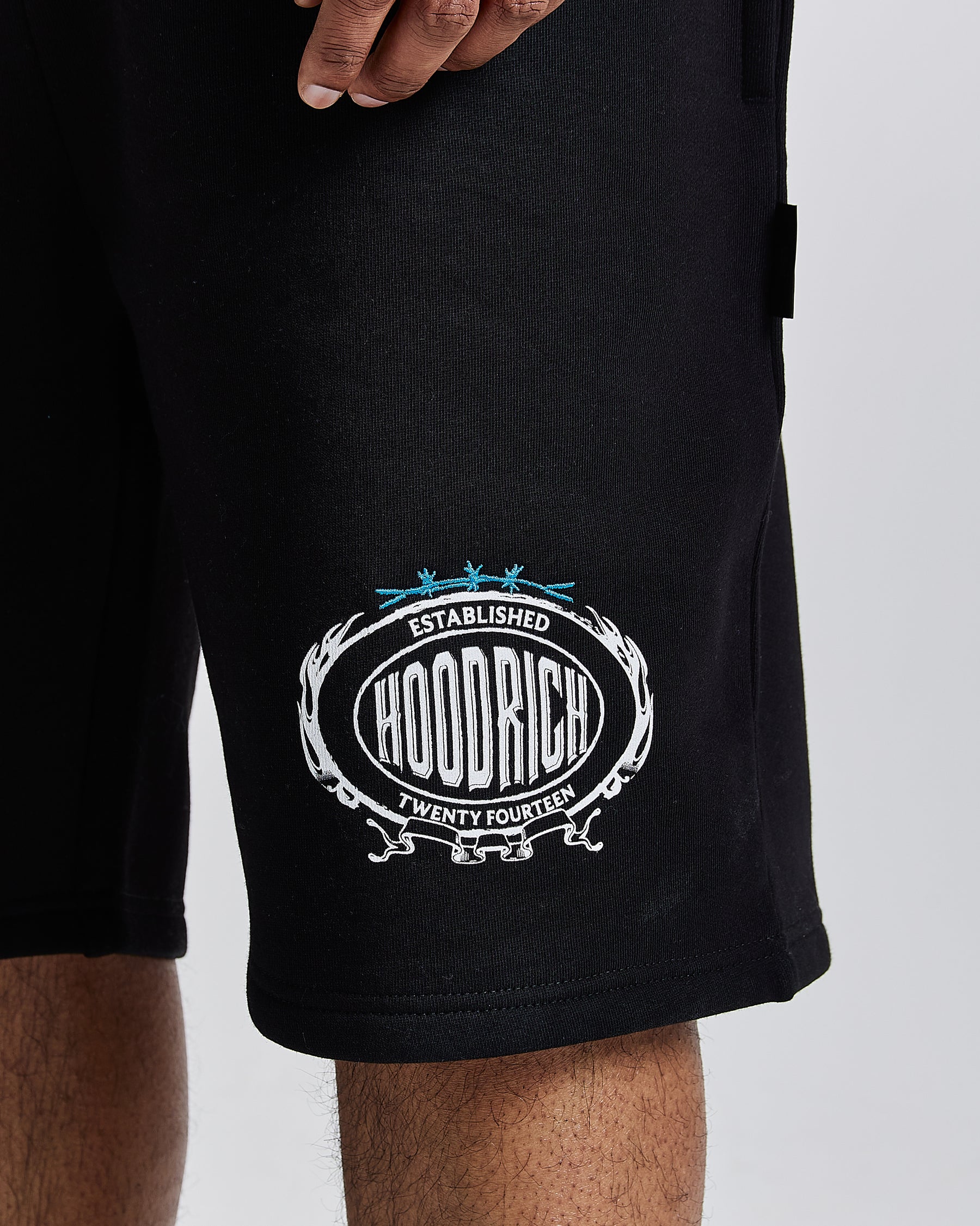 Noir Oversized Shorts - Black/Grey/Blue