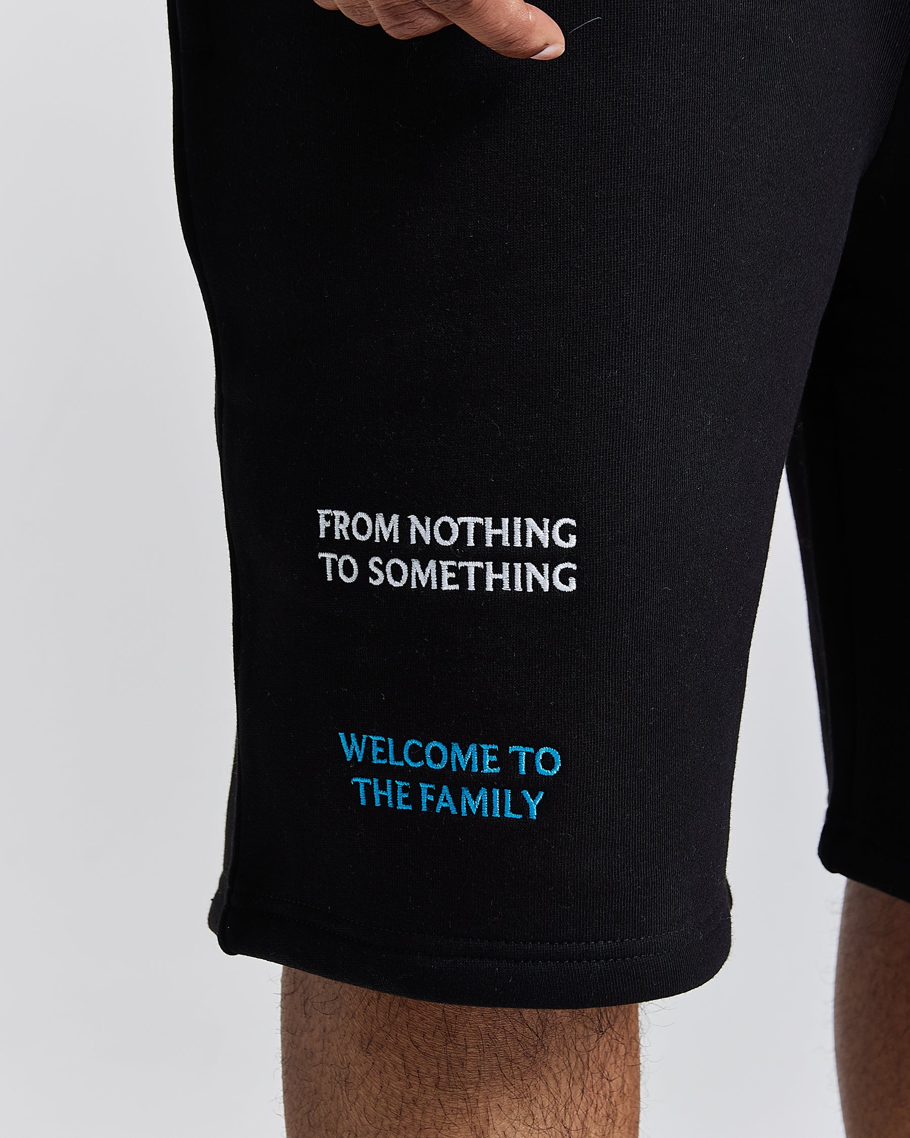 Noir Oversized Shorts - Black/Grey/Blue