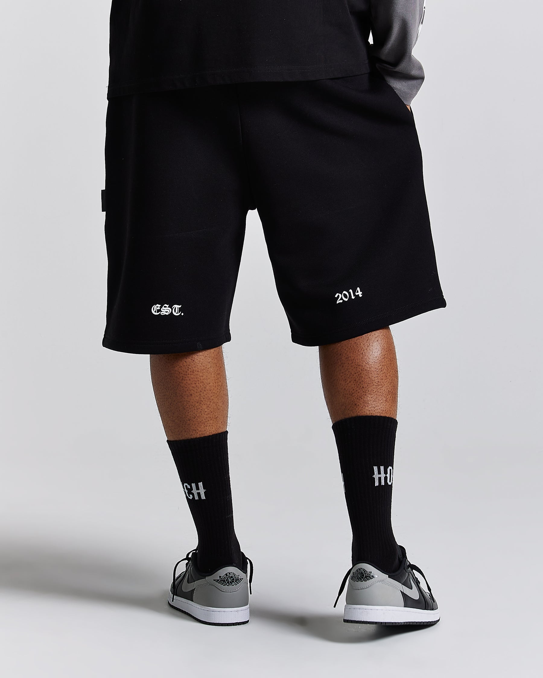 Noir Oversized Shorts - Black/Grey/Blue