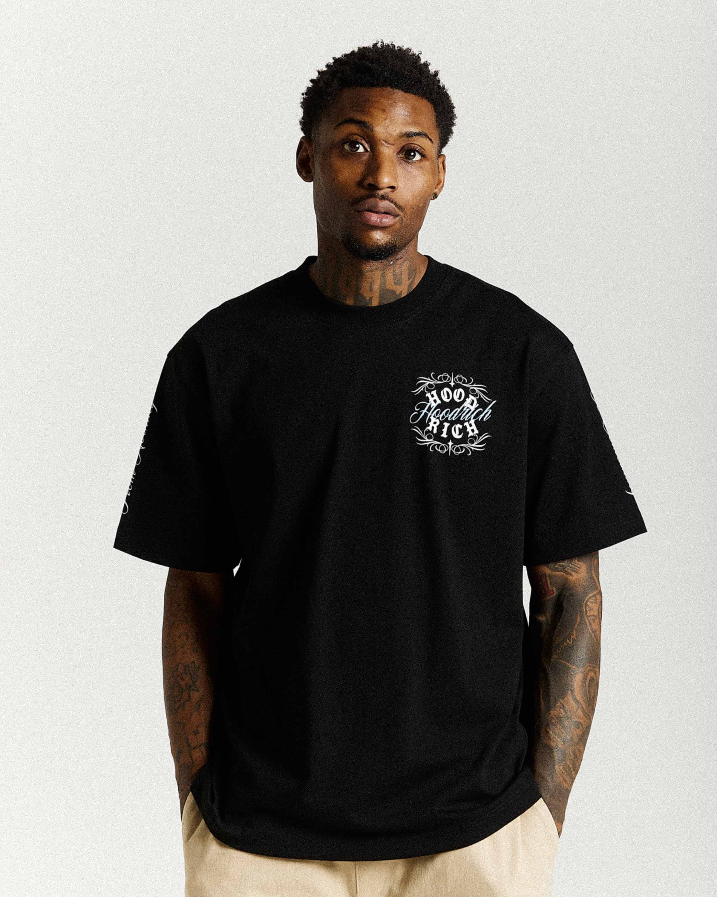 Rito Oversized T-Shirt - Black/White/Blue