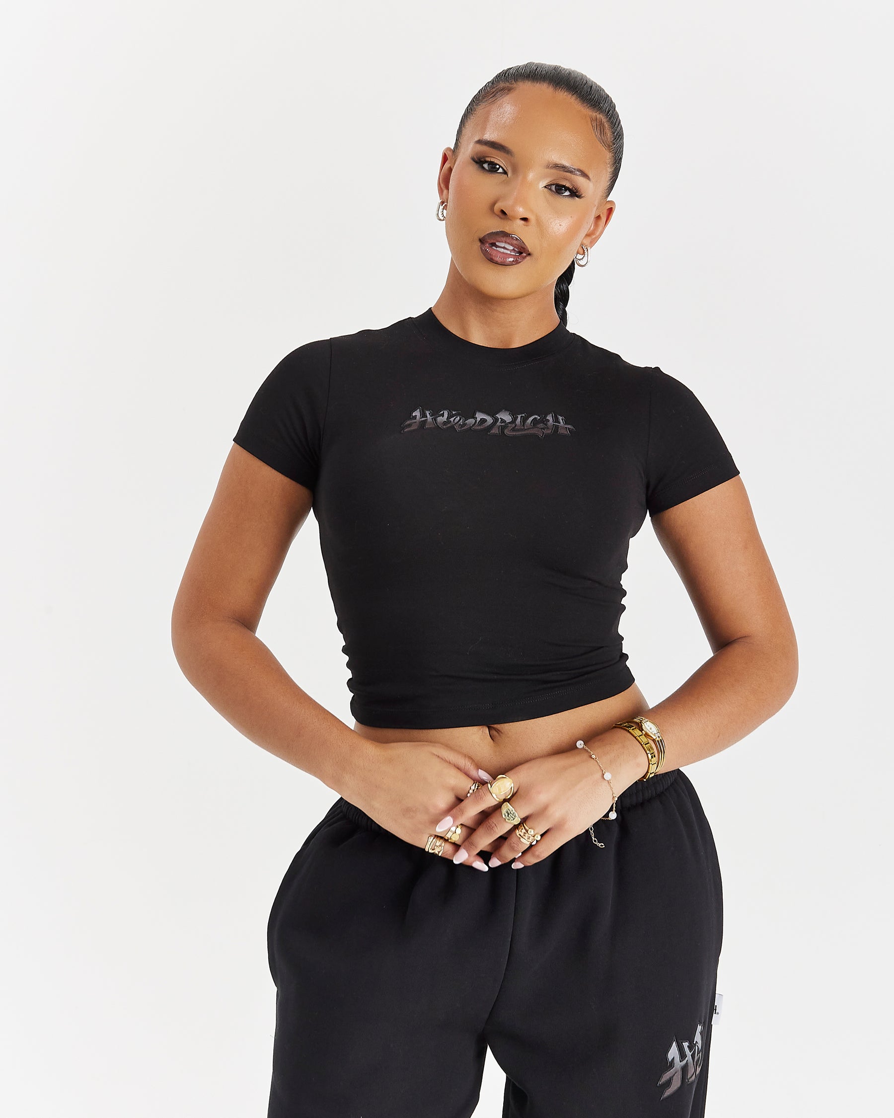 Lucky Fitted Tee - Black/Grey