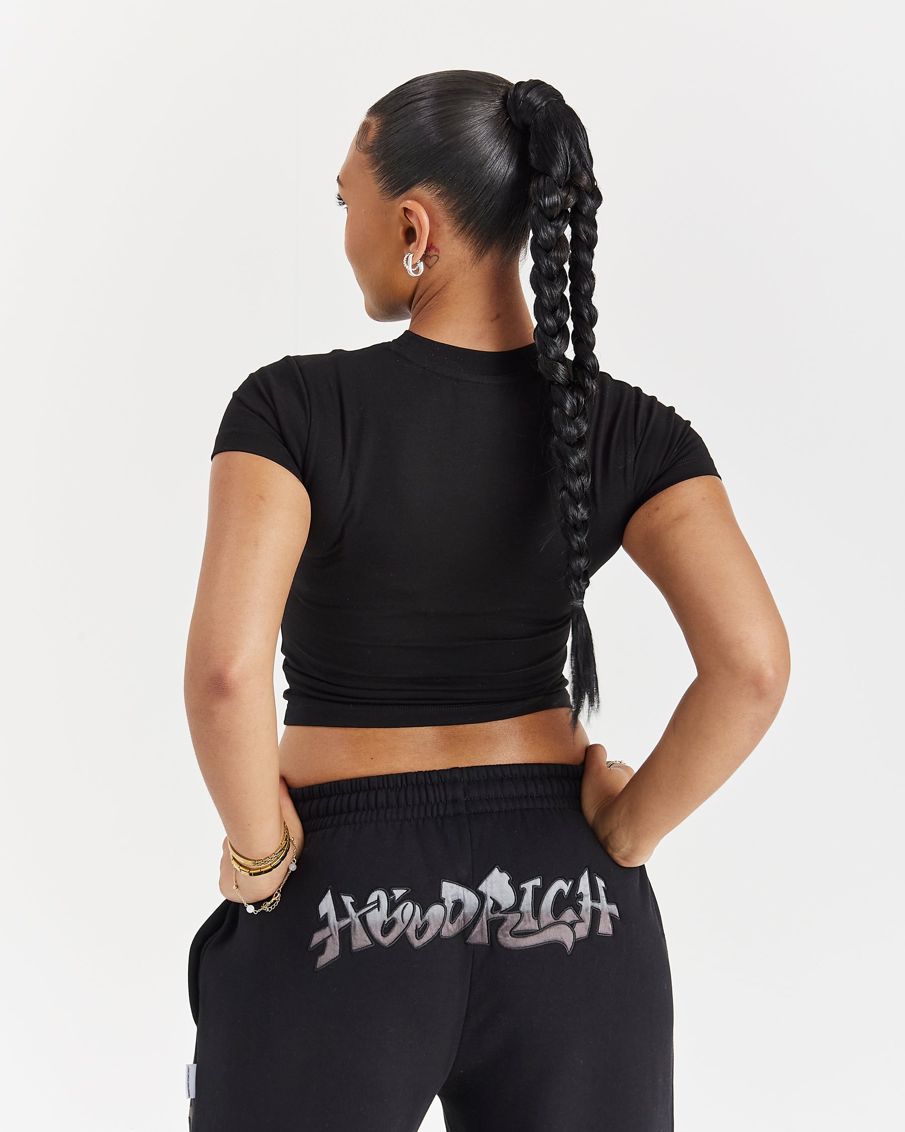 Lucky Fitted Tee - Black/Grey