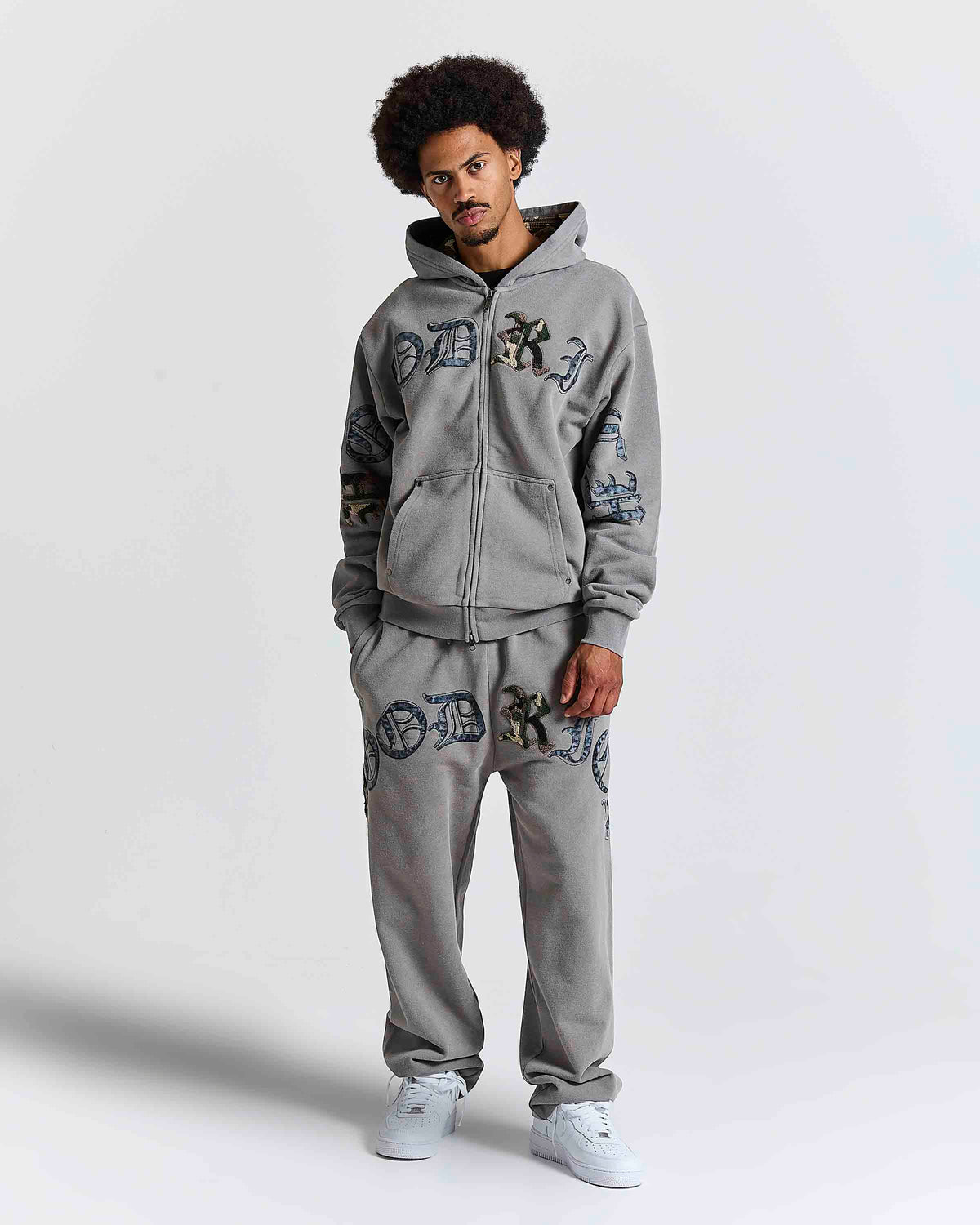 Inkfall Oversized Jogger - Grey/Black/Camo