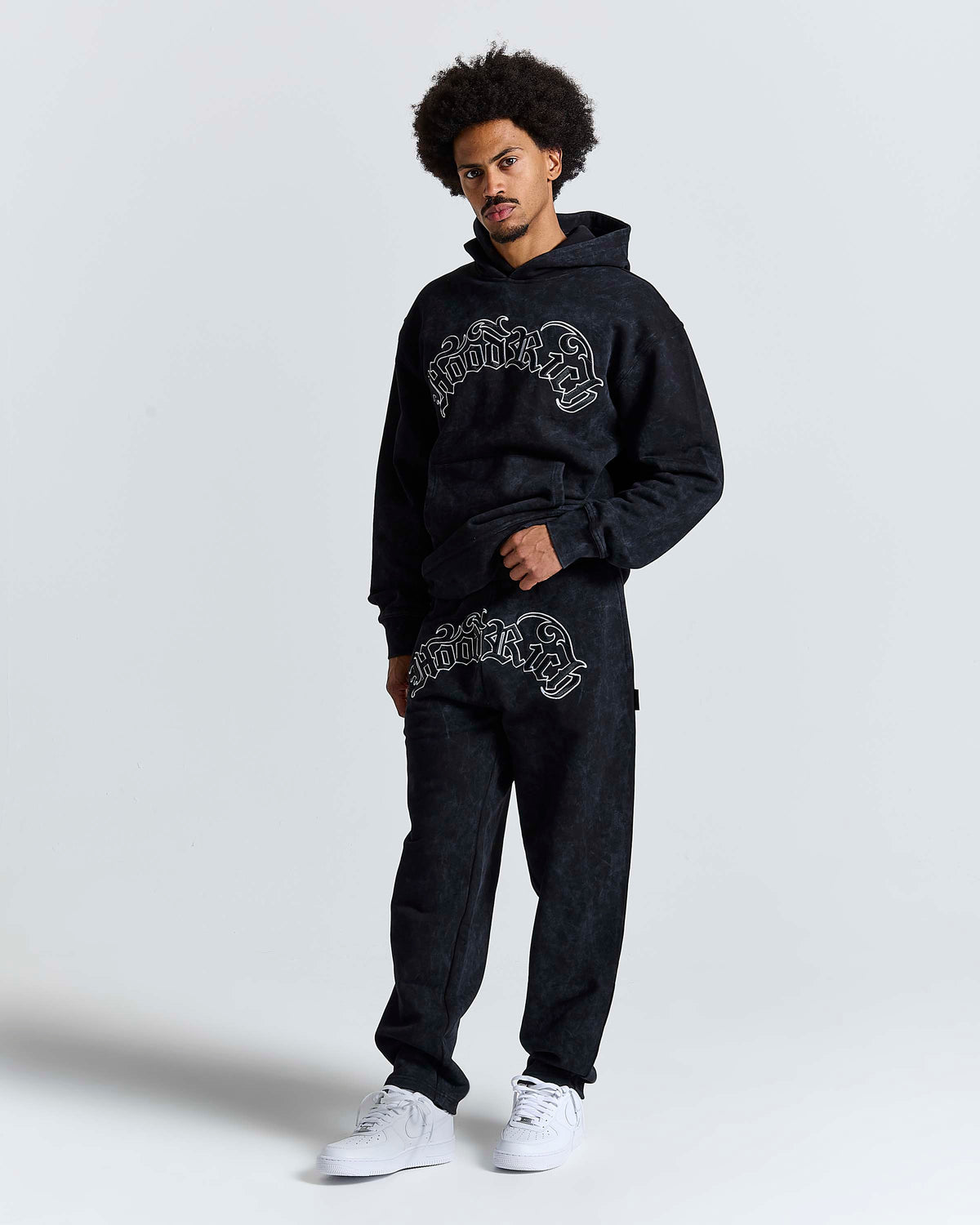 Nocturn Oversized Jogger - Black/White