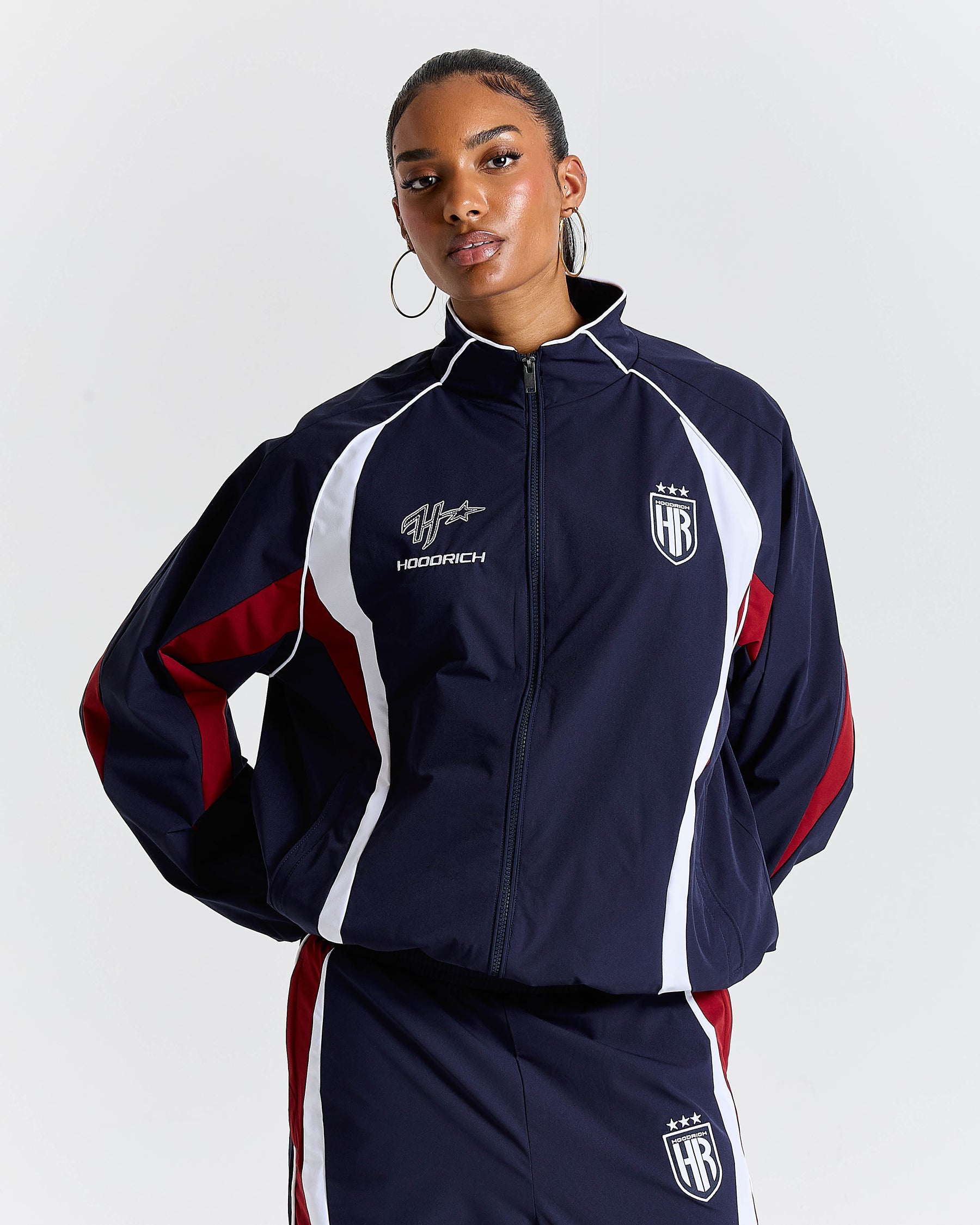 Glide Away Football Shell Jacket - Navy