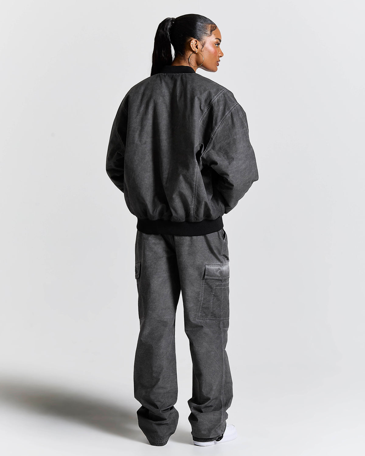 Pantalones cargo de ripstop Cast - Negro lavado