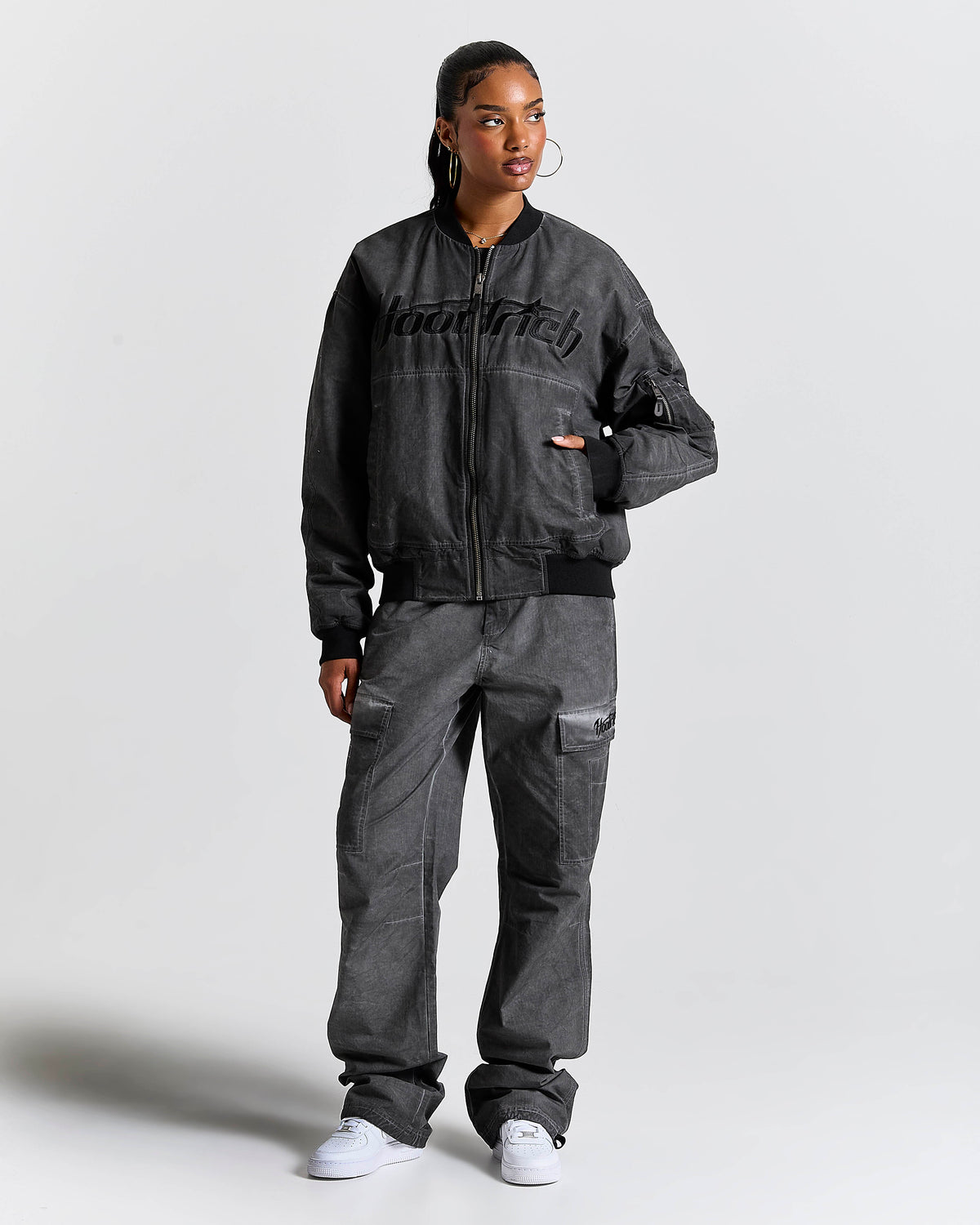 Pantalones cargo de ripstop Cast - Negro lavado