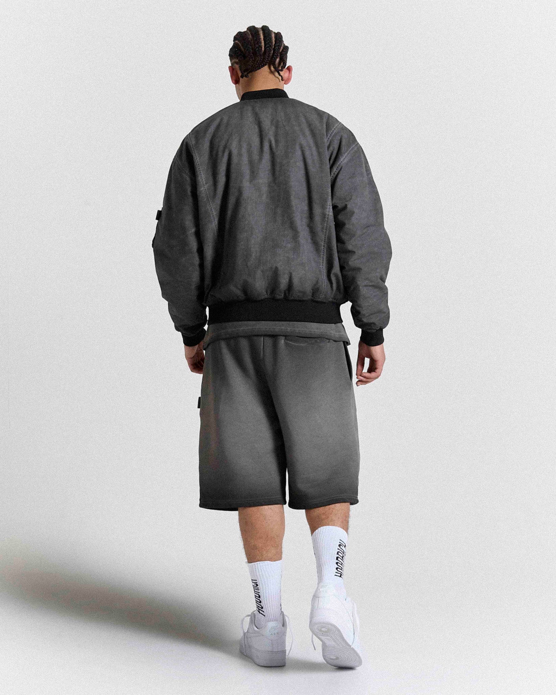 Cast Ripstop Varsity Jacket - Washed Black