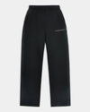 Black pants with 'Hoodrich' branding on a light gray background