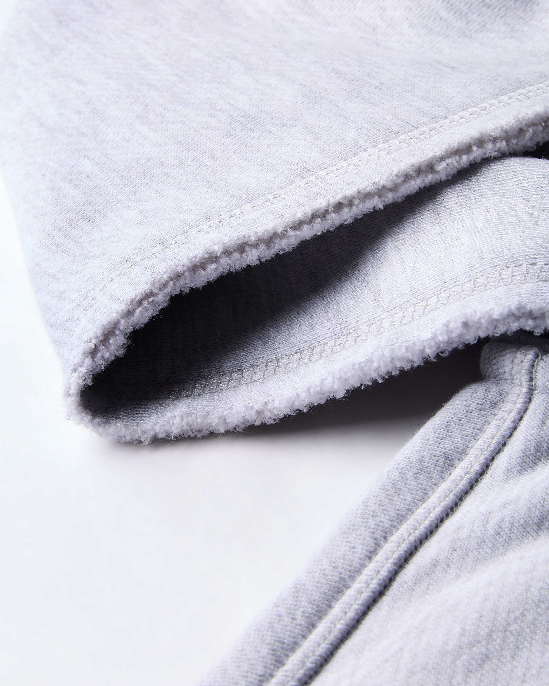 Fray Zip Relaxed Fit Hoodie - Grey Marl