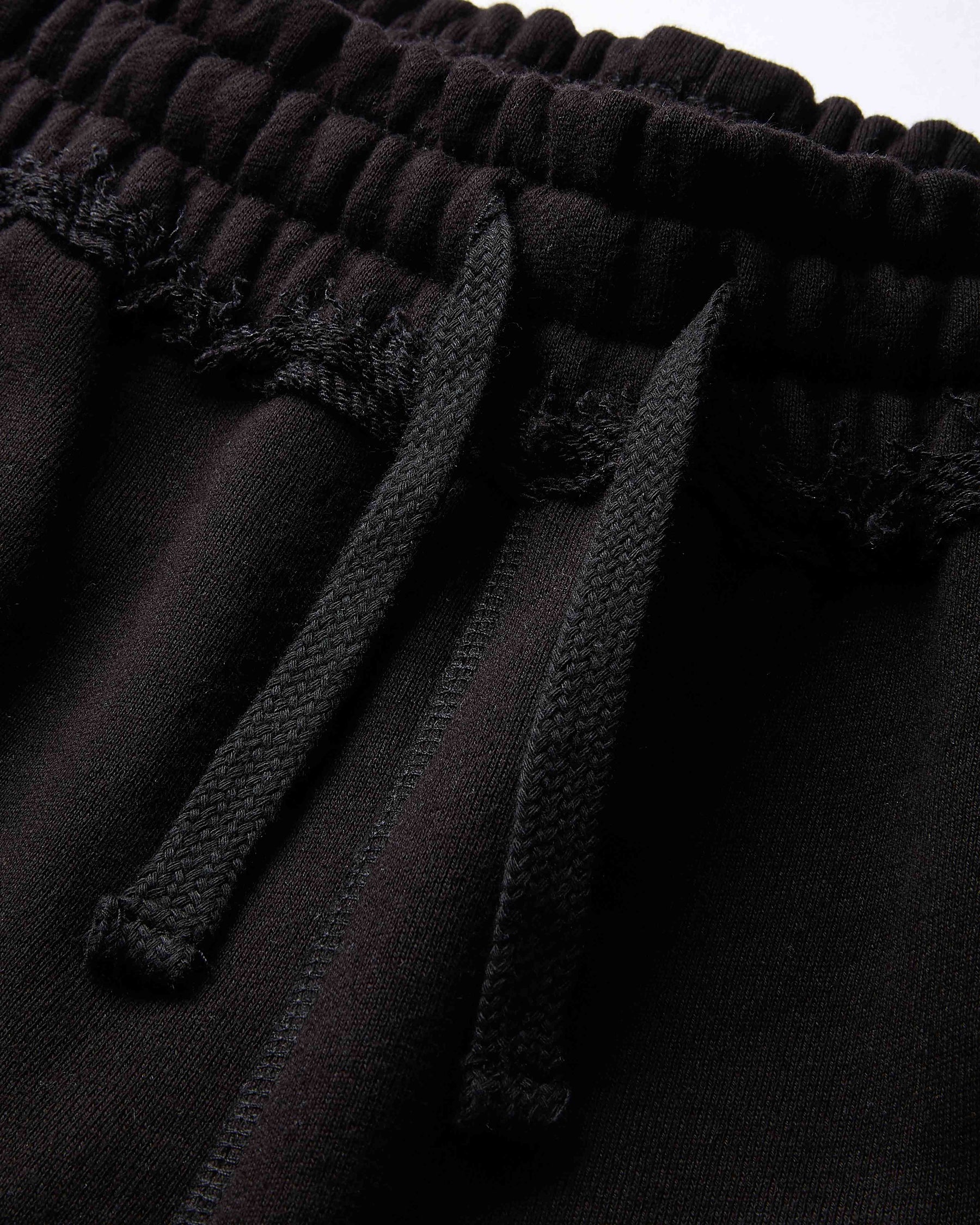 Fray Wide Leg Jogger - Black