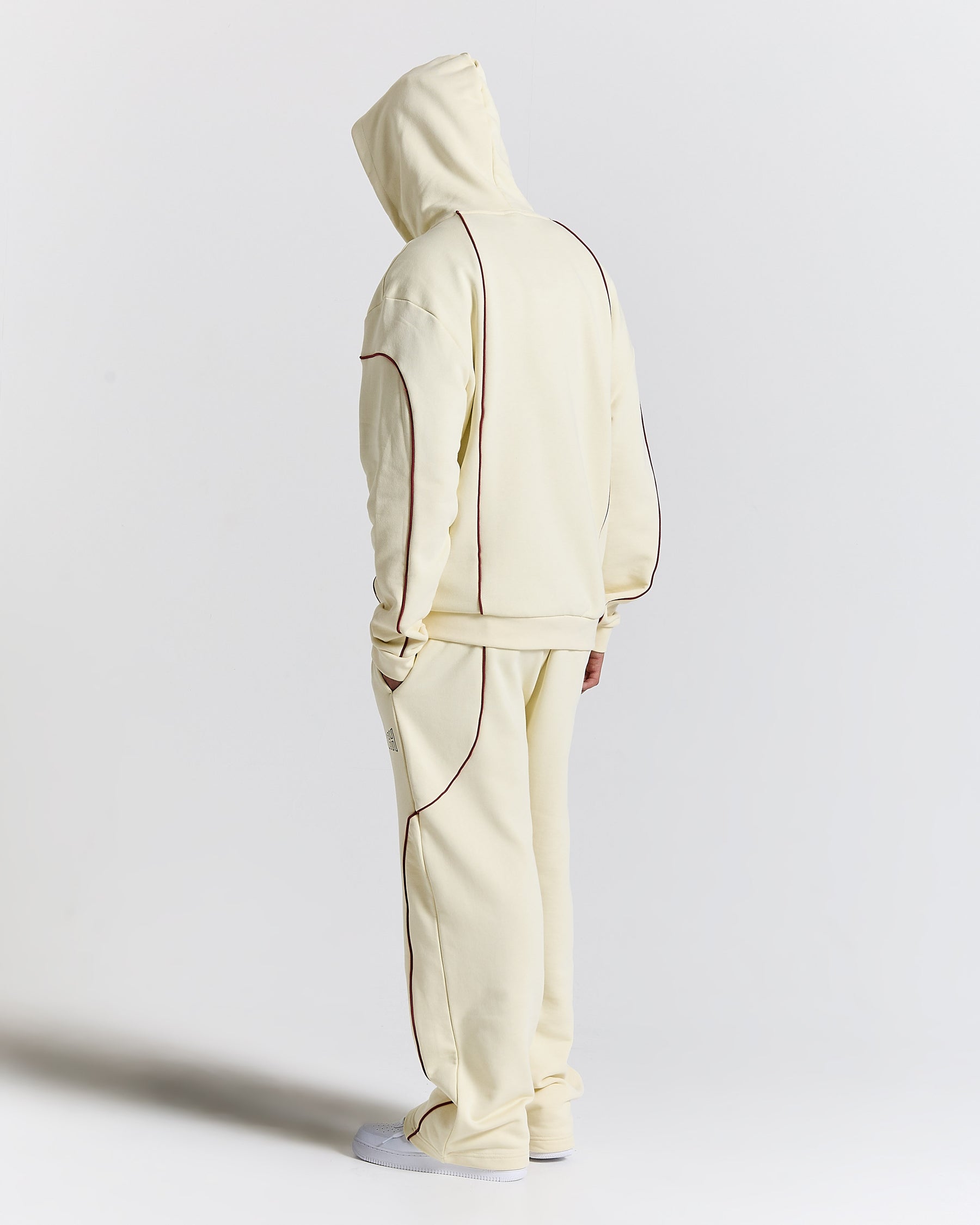Trace Zip Relaxed Fit Hoodie - Ivory