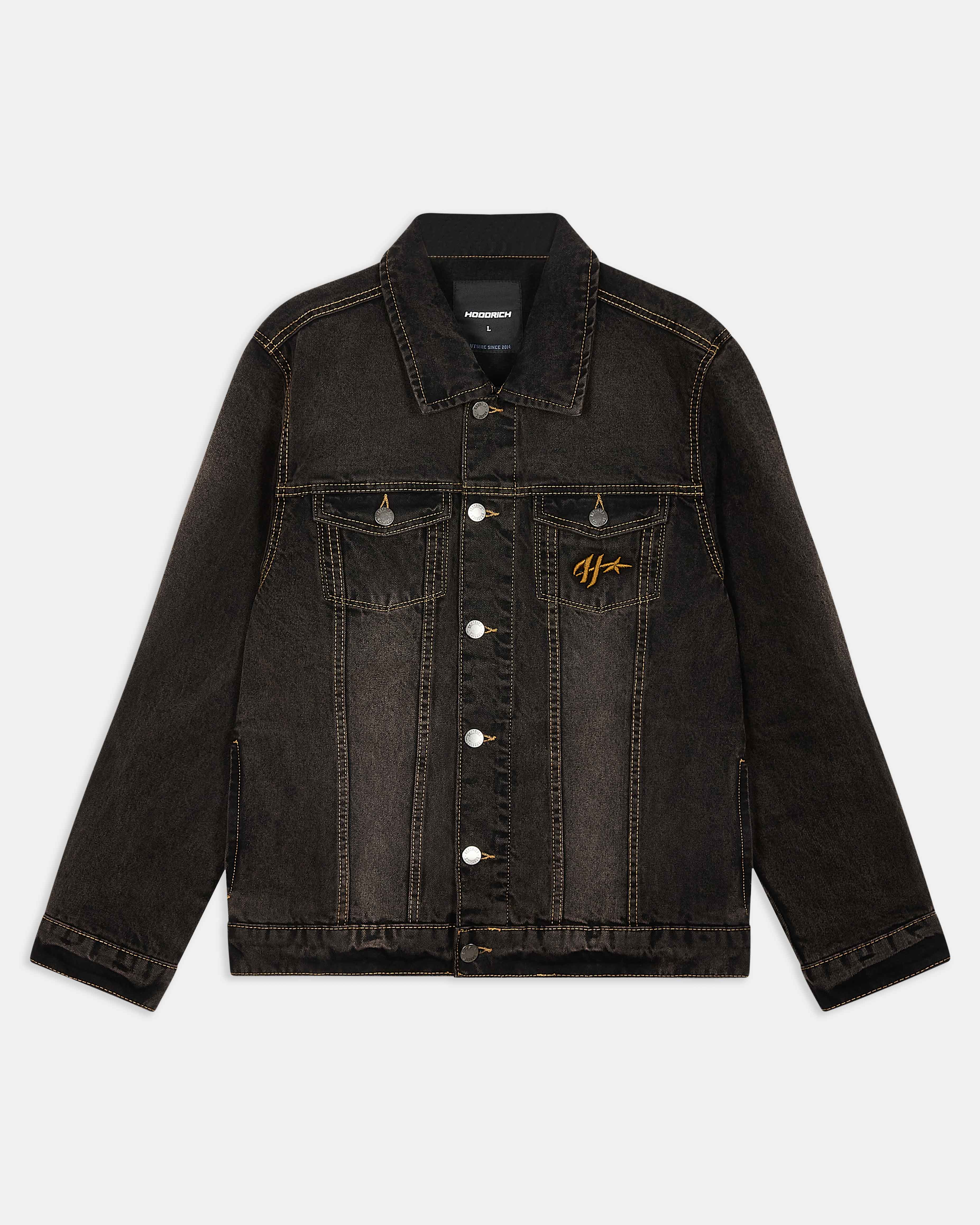 Shadow Rust Denim Trucker Jacket - Black Wash
