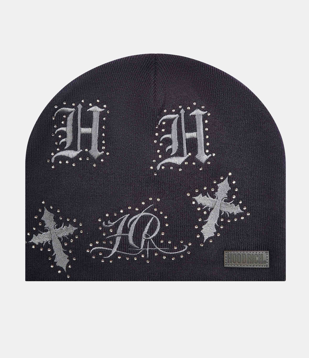 Scar Knitted Fitted Beanie - Grey