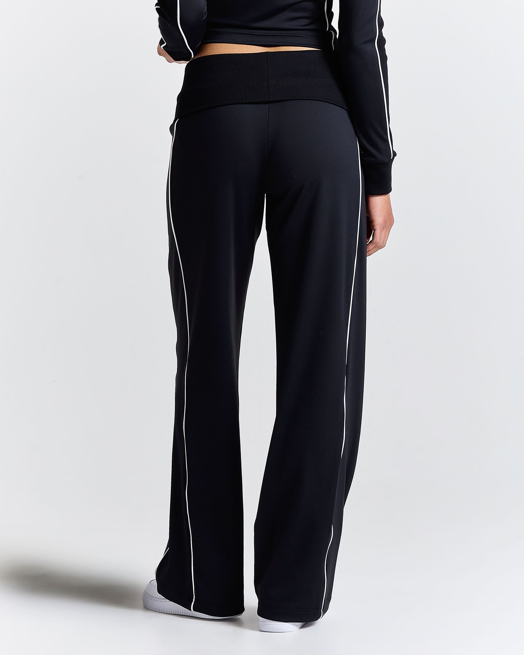 Glide Football Wide Leg Track Pants - Black