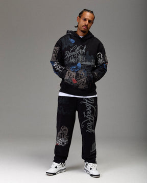 The Winner's Circle Oversized Jogger - Black Wash