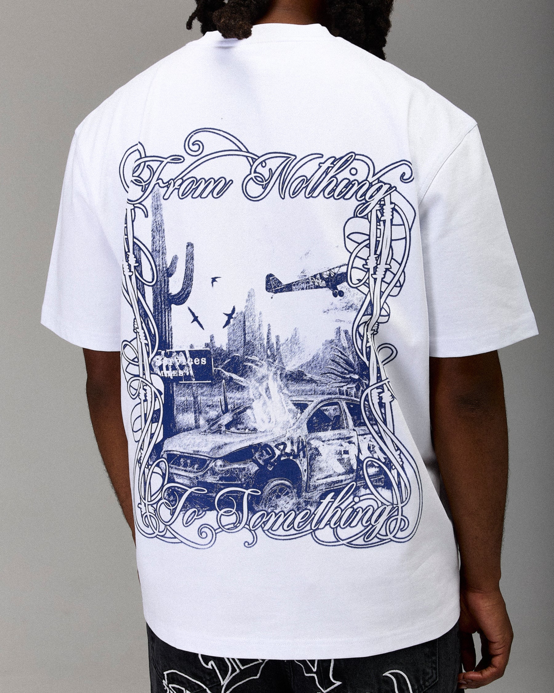 The Winner's Circle Oversized T-Shirt - White/Blue